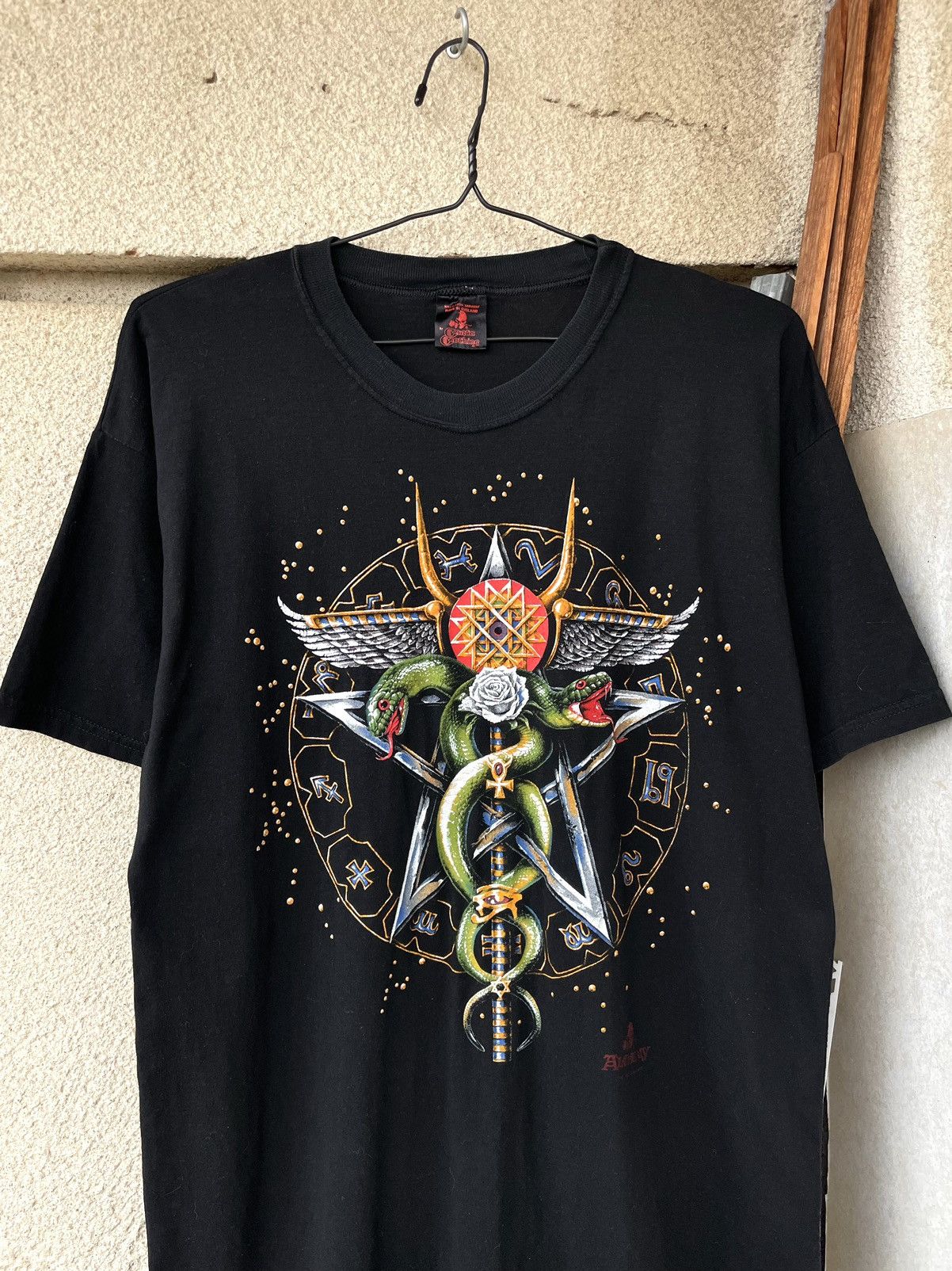 Vintage Vintage 1991 Alchemy Gothic Carta Pentagram T-Shirt 90s Size US L / EU 52-54 / 3 - 2 Thumbnail