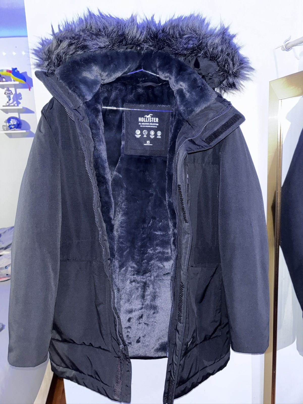 Hollister Black Hollister fur-lined parka Size US XS / EU 42 / 0 - 1 Preview