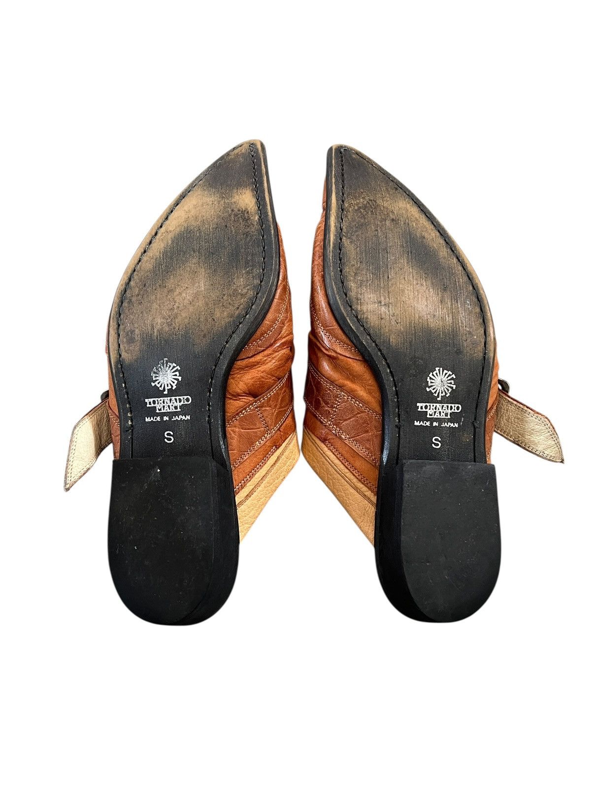 Tornado Mart Tornado Mart Pointed Toe Leather Mule Sandals Size US 8 / EU 41 - 11 Thumbnail