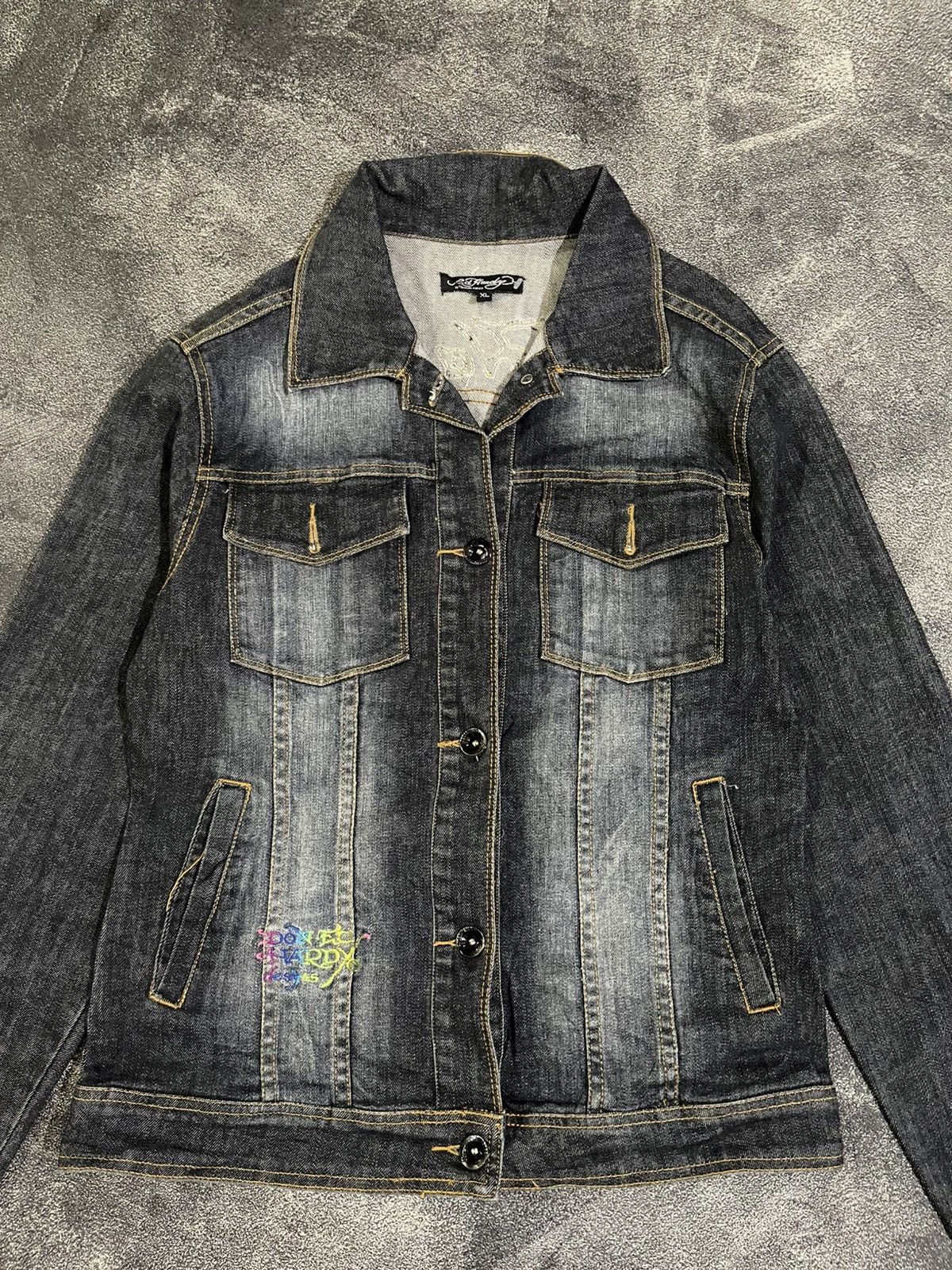 Ed Hardy Ed Hardy Skull Flowers Denim Jacket Size US M / EU 48-50 / 2 - 6 Thumbnail