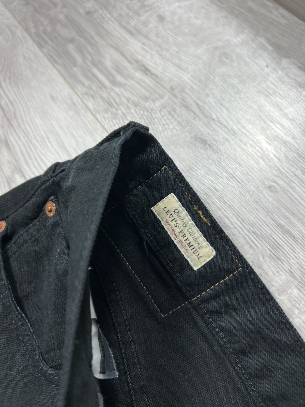 Levi's Levis Premium 501 Big E Black Denim Pants Men’s Jeans Size US 31 - 11 Thumbnail