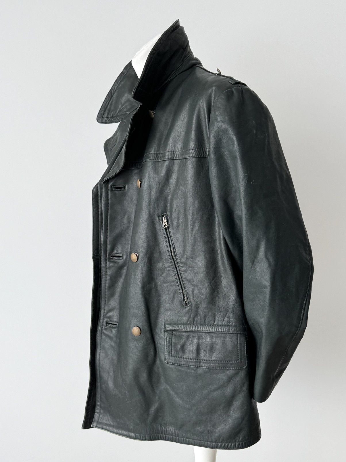 Vintage 1950s Vintage German Dispatch Riders Leather Jacket Size US L / EU 52-54 / 3 - 8 Thumbnail