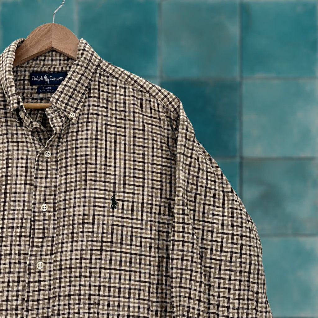 Ralph Lauren Ralph Lauren Shirt Mens Large Brown Check Long Sleeve Blake Cotton Button-Down Size US L / EU 52-54 / 3 - 1 Thumbnail