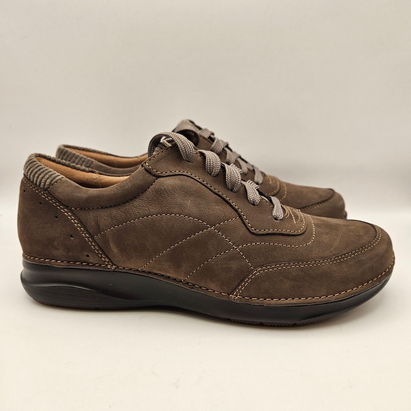 Clarks CLARKS WOMEN'S 8 BROWN LEATHER COMFORT OXFORD WALKING SHOES Size US 8 / IT 38 - 4 Thumbnail