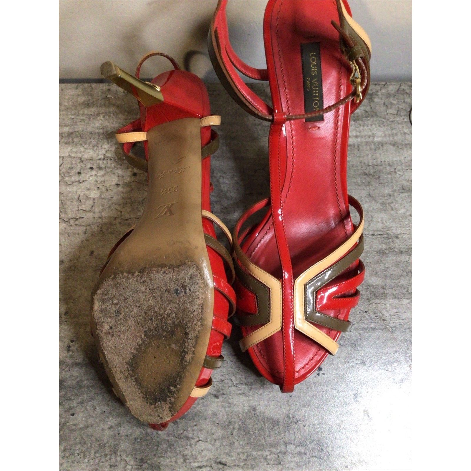 Louis Vuitton Louis Vuitton Marbella Sandal Red Women’s Size 5.5 Size US 5.5 / IT 35.5 - 6 Thumbnail