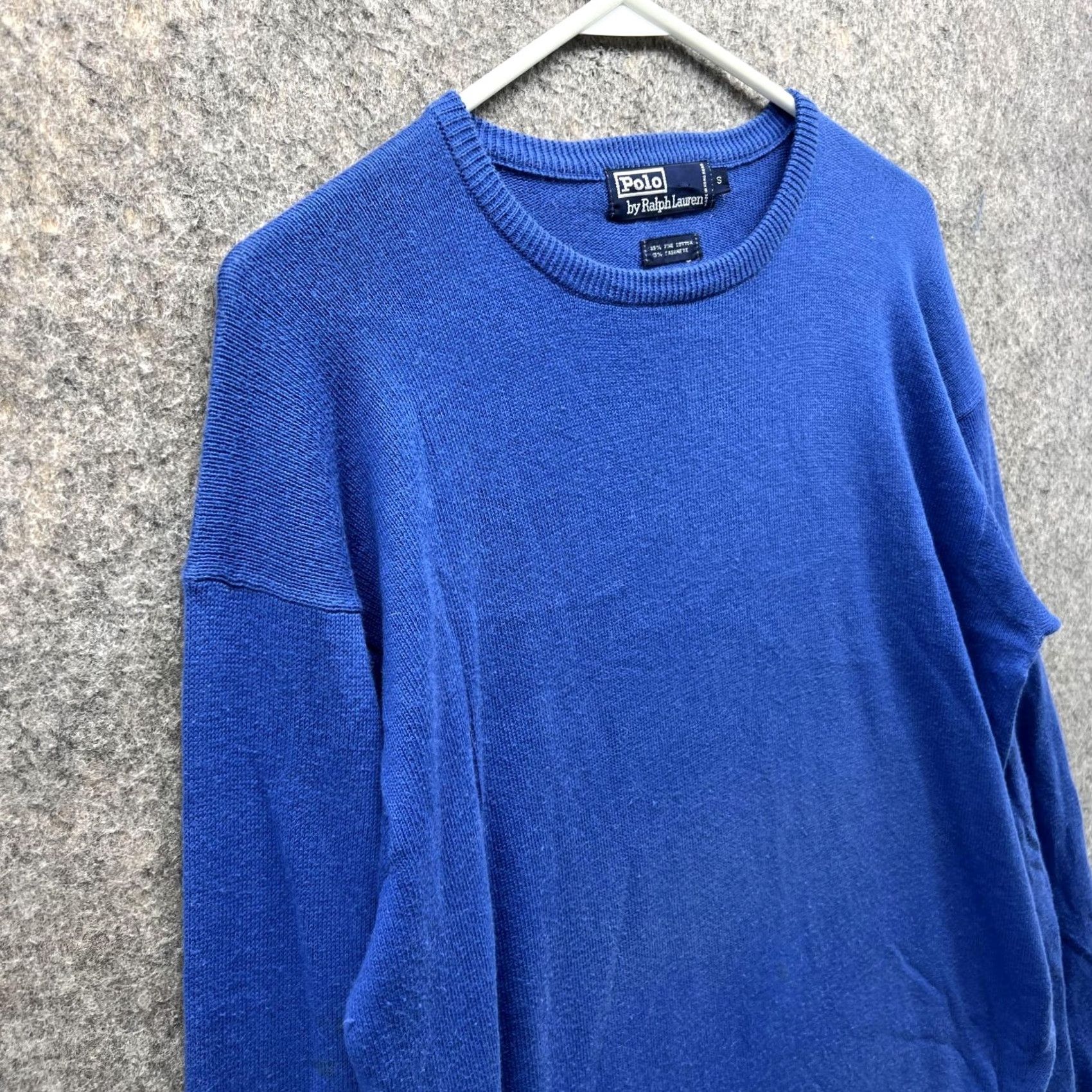 Polo Ralph Lauren Polo Ralph Lauren Sweater Men Small Blue Cashmere Cotton Crew Neck Pullover All Seasons Logo Vintage: No Mens Size US S / EU 44-46 / 1 - 3 Thumbnail