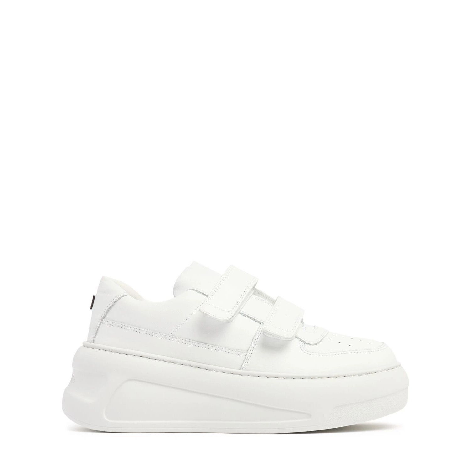 ACNE STUDIOS Steffey Optic White Strap Platform Sneakers New