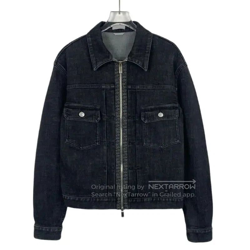 Dior Black Cotton Denim Jacket for Men .
