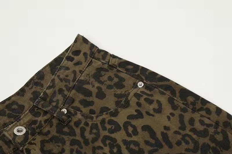 Japanese Brand Punk distressed leopard print loose shorts Size US 33 - 4 Thumbnail