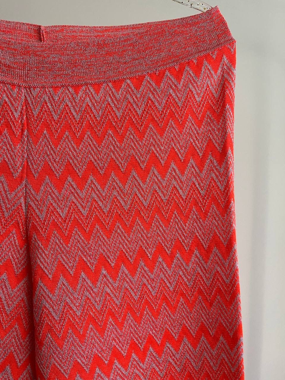 Other Due Amanti Zigzag Knit Wide-Leg Pants Size 28" / US 6 / IT 42 - 2 Thumbnail