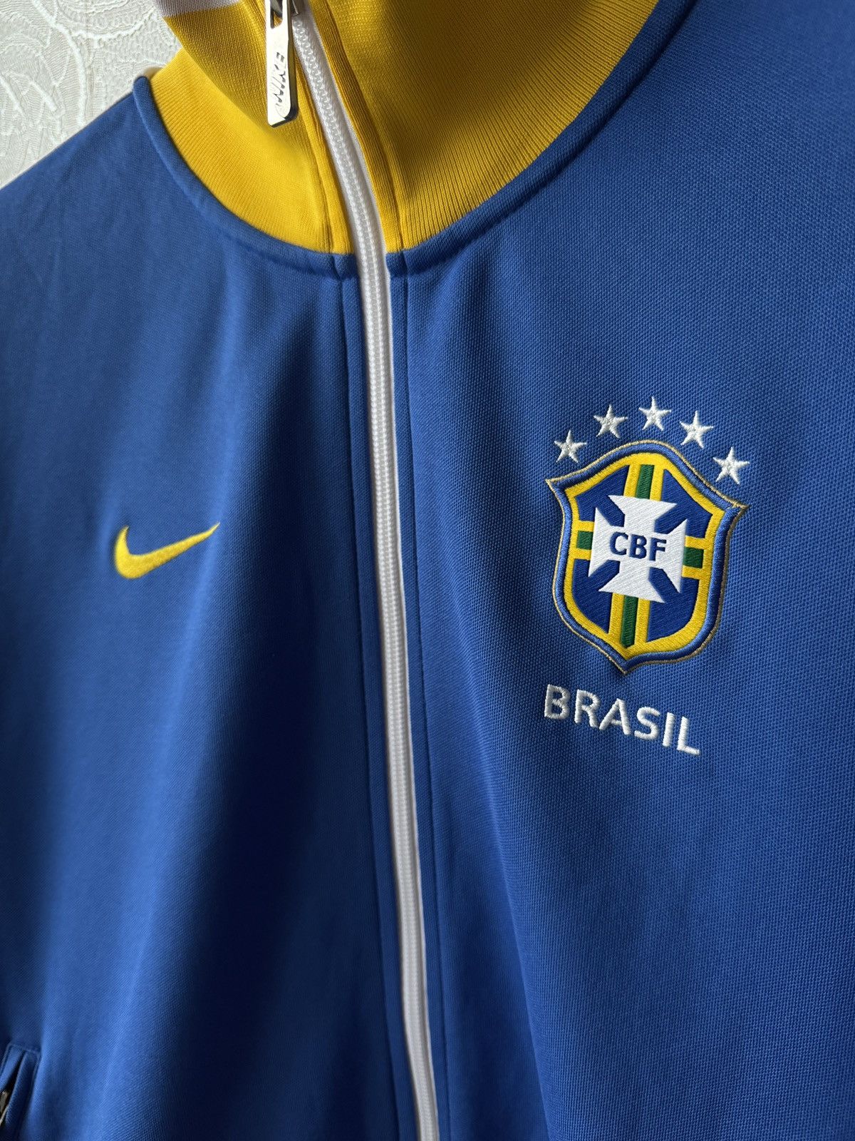 Nike Nike BRAZIL 2010 Away World Cup Jacket Track Top Training Size US L / EU 52-54 / 3 - 4 Thumbnail