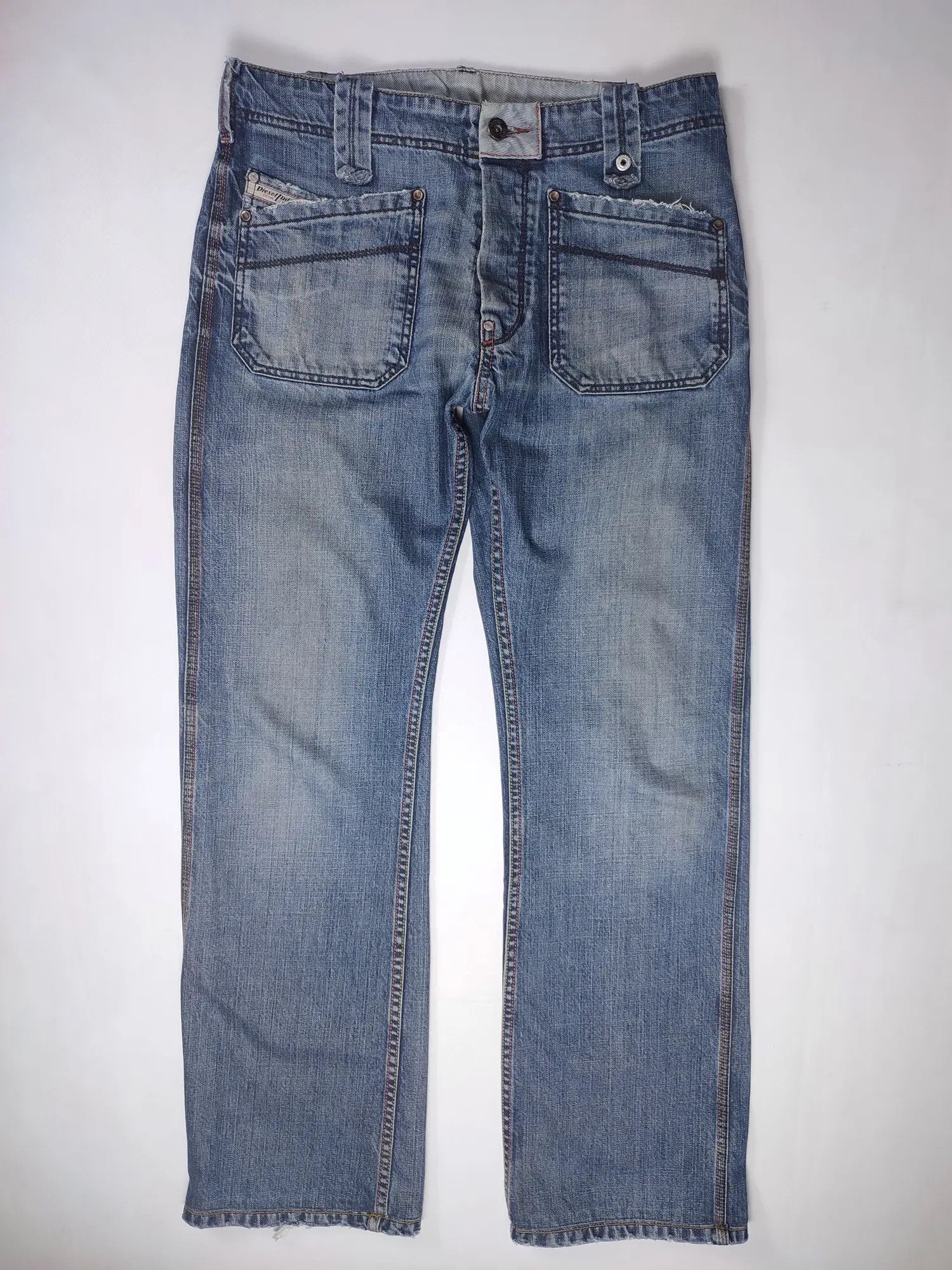 Diesel × Vintage Diesel Moorix Washed Straight Damaged Denim Pants Size US 30 / EU 46 - 5 Thumbnail