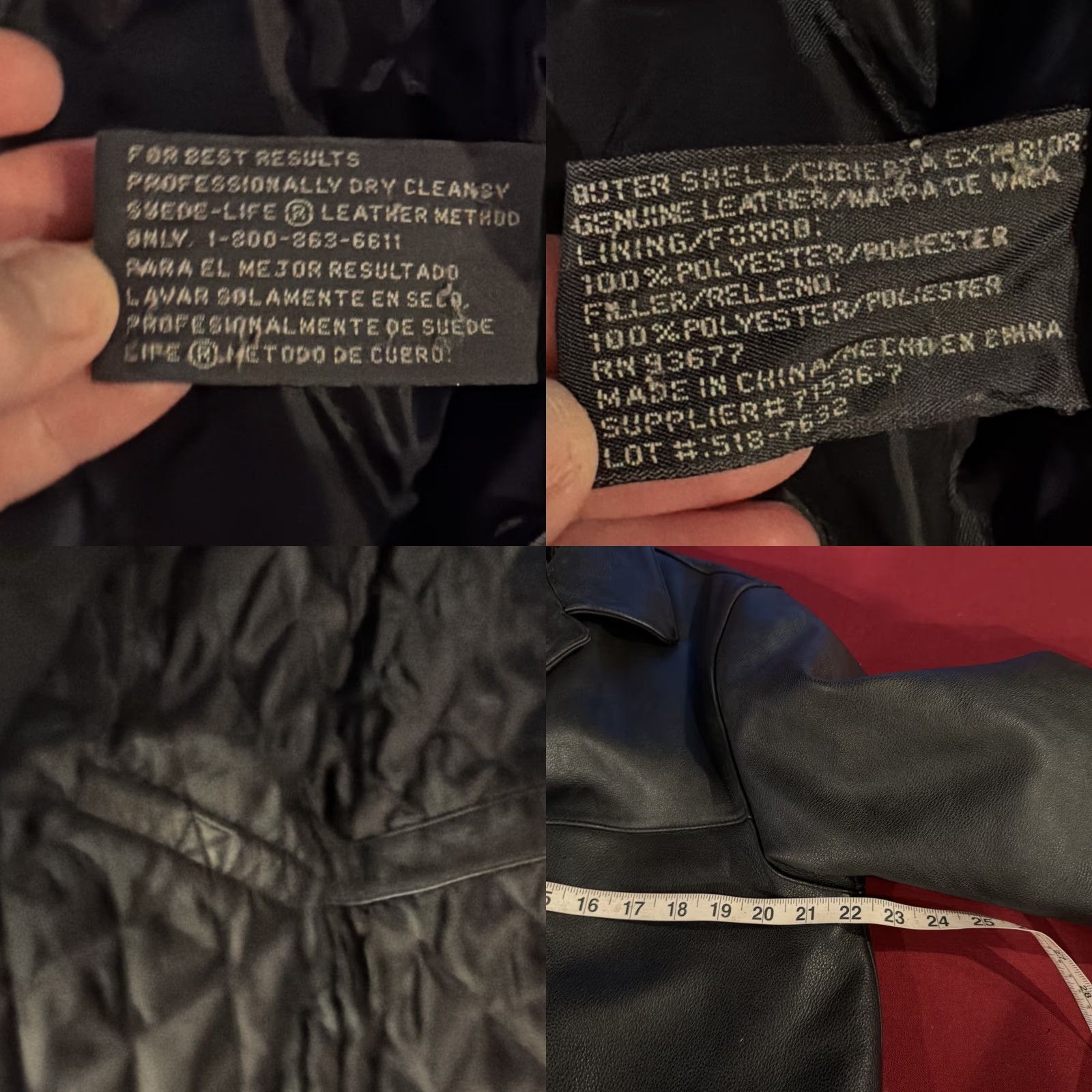 Vintage VINTAGE St. John’s Bay Black Leather Jacket Bomber Button Up Quilted Lined Trench Mens M Jacket Size US M / EU 48-50 / 2 - 8 Thumbnail