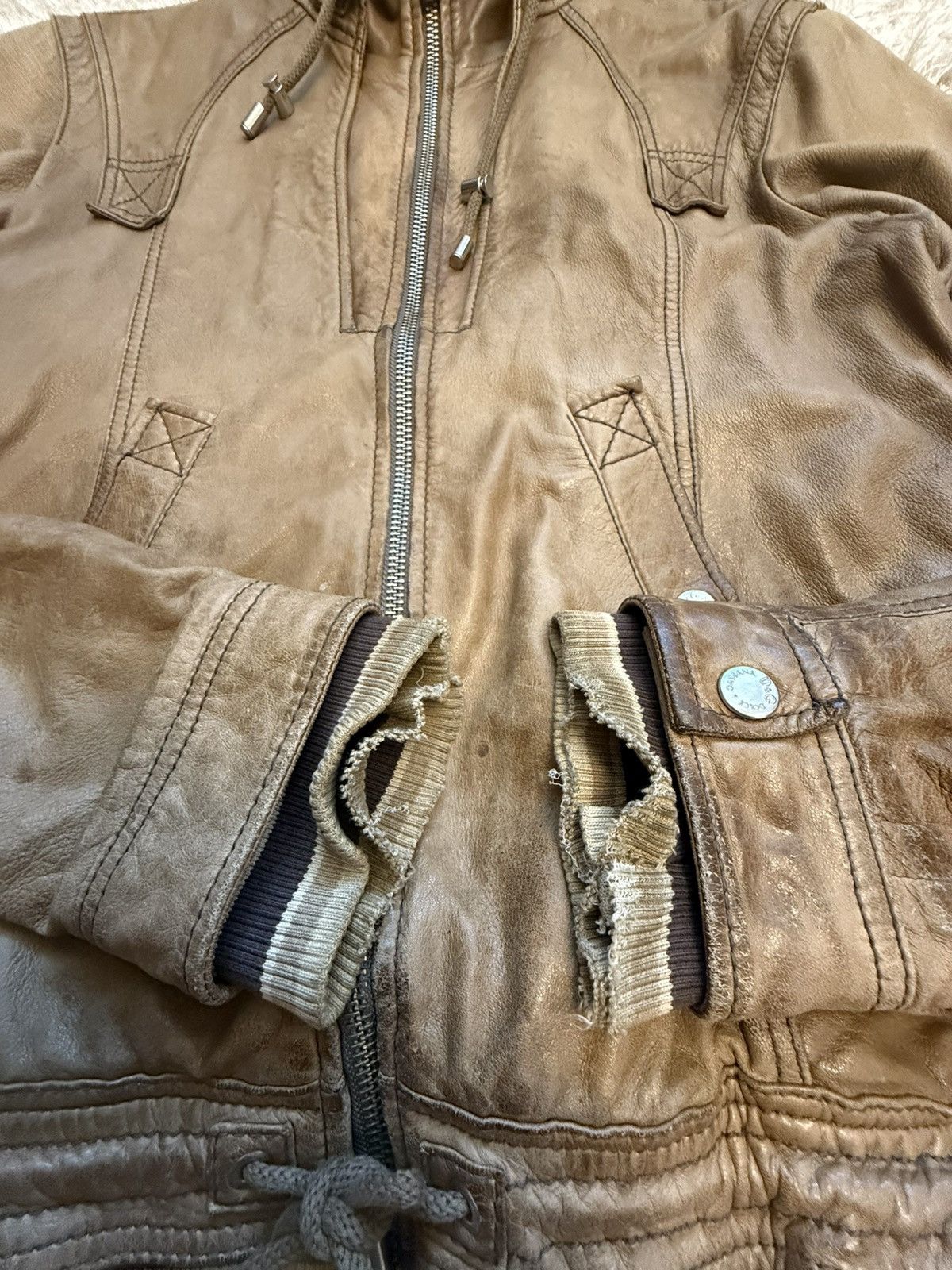 Dolce & Gabbana × Japanese Brand Dolce&Gabbana Leather jacket 🧥 Size US L / EU 52-54 / 3 - 15 Thumbnail
