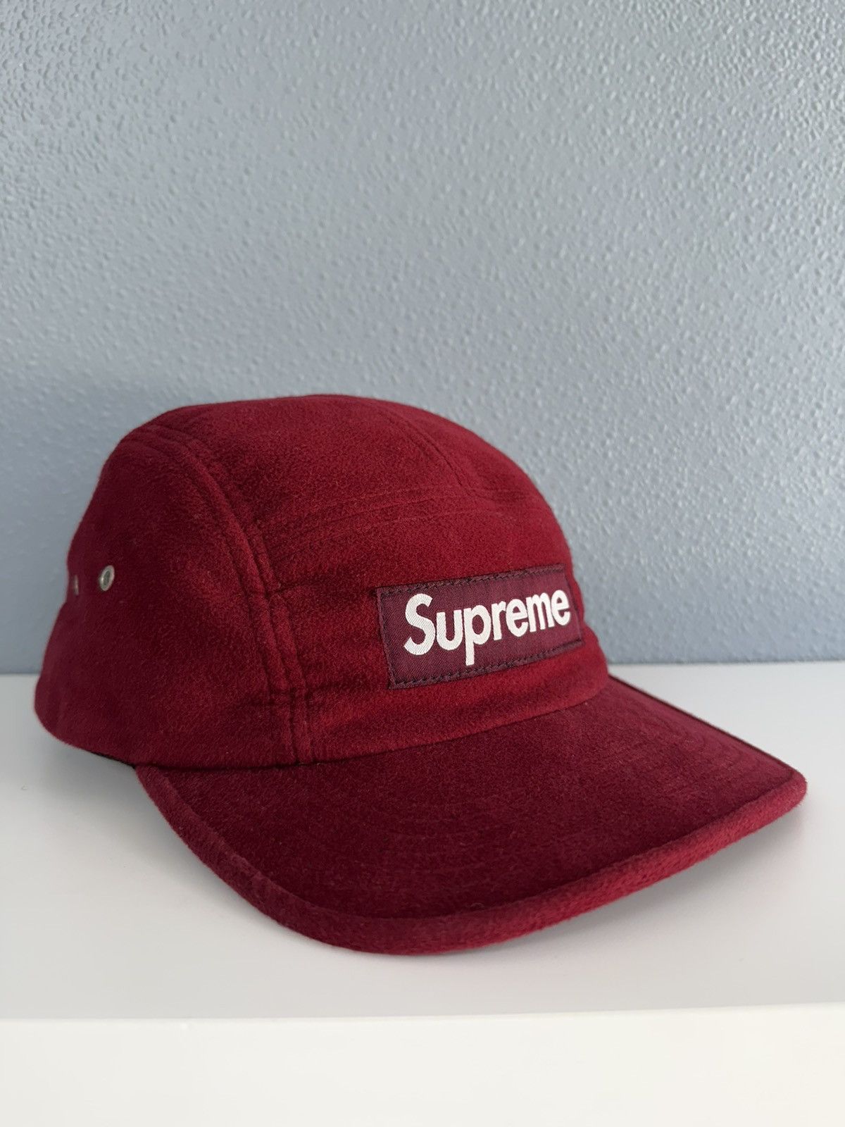 Supreme Velour 5 Panel Camp Cap Hat Maroon Size ONE SIZE - 1 Thumbnail