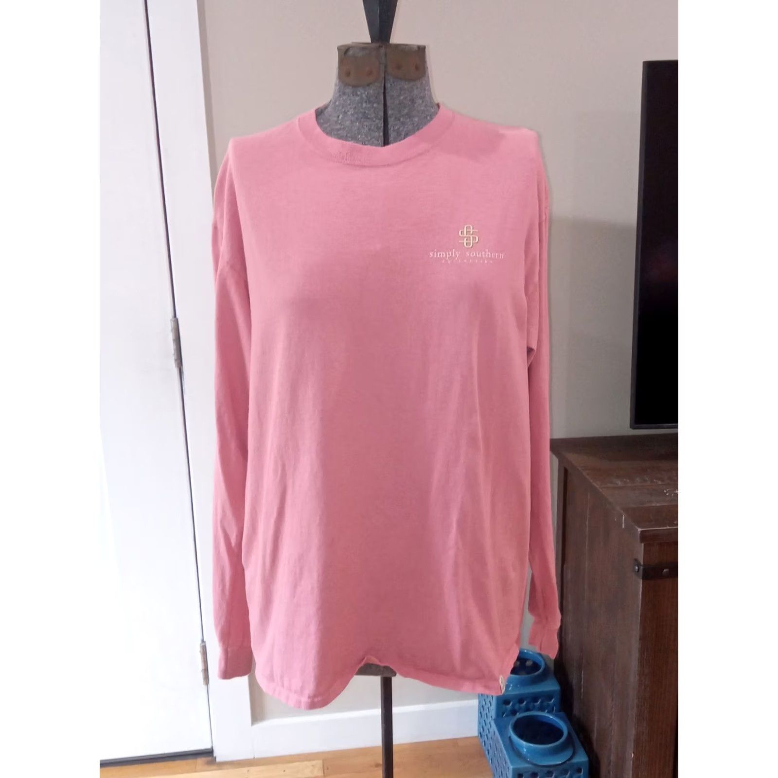 Vintage Simply Southern Raised On Trucks, Country Music, & Jesus Women's Long Sleeve T-Shirt Size L / US 10 / IT 46 - 5 Thumbnail