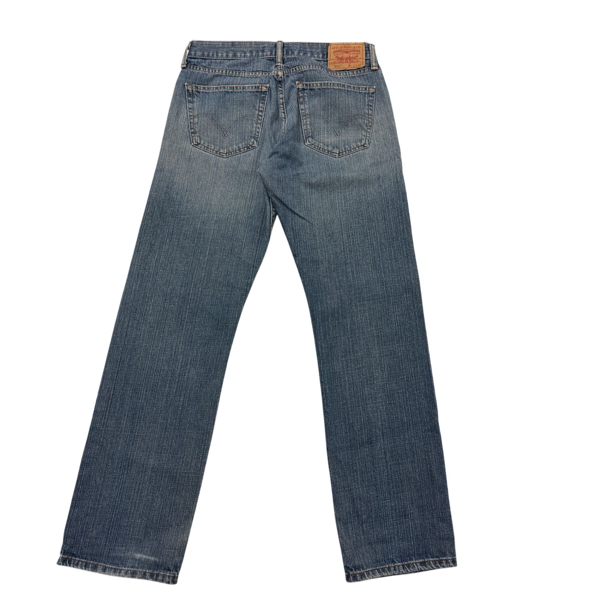 Levi's Y2K Levis 514 SLIM STRAIGHT Blue Jeans DISTRESSED Denim Pant Size US 33 - 3 Thumbnail