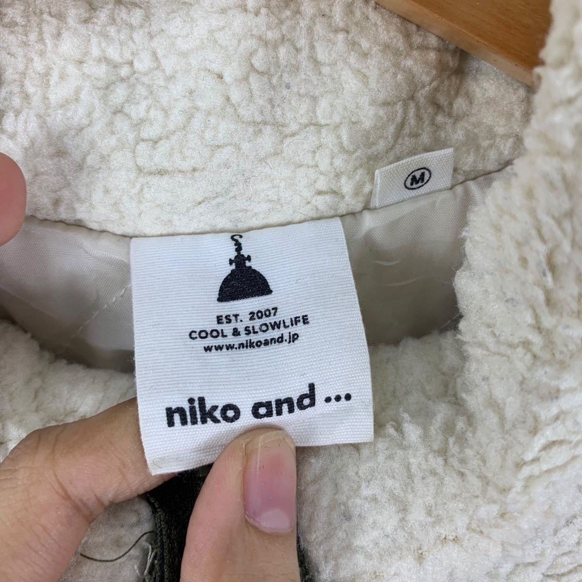 Vintage NIKO AND … Retro X Pocket Outdoor Sherpa Fleece Jacket Deep Size US M / EU 48-50 / 2 - 9 Thumbnail