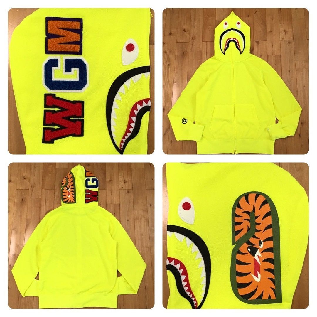 Bape BAPE Neon Shark Full Zip Hoodie a bathing ape Size US L / EU 52-54 / 3 - 1 Thumbnail