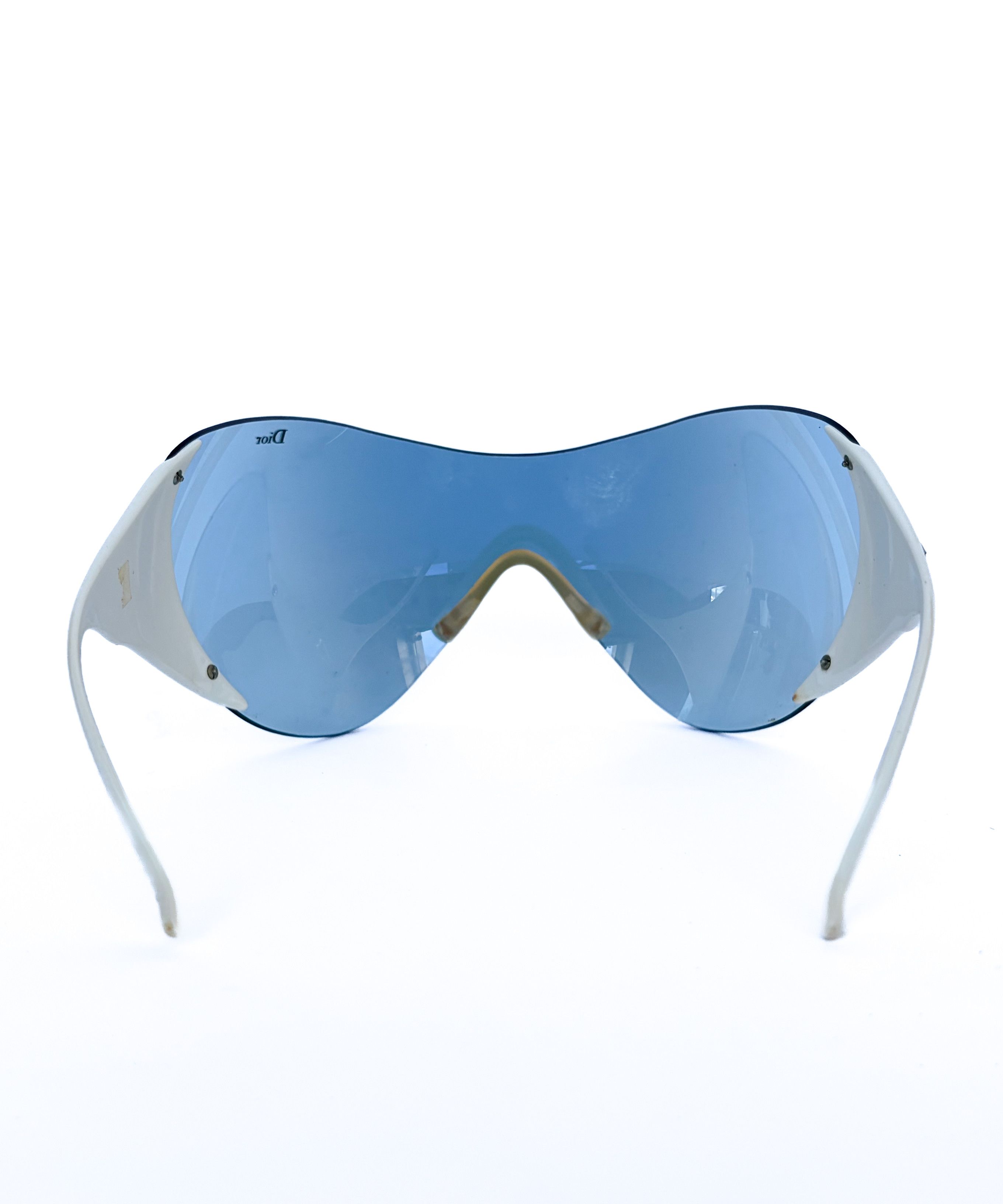 Dior 🔴 DIOR Sunglasses Ski 1 White Blue Mask Shield GALLIANO Size ONE SIZE - 9 Thumbnail