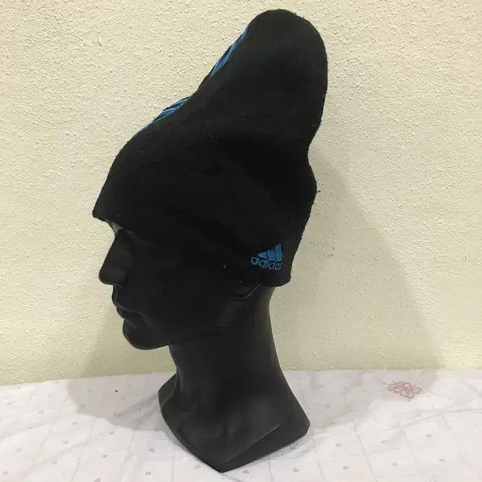 Adidas × Vintage Adidas Stripe Design Beanie Hat Size ONE SIZE - 3 Thumbnail