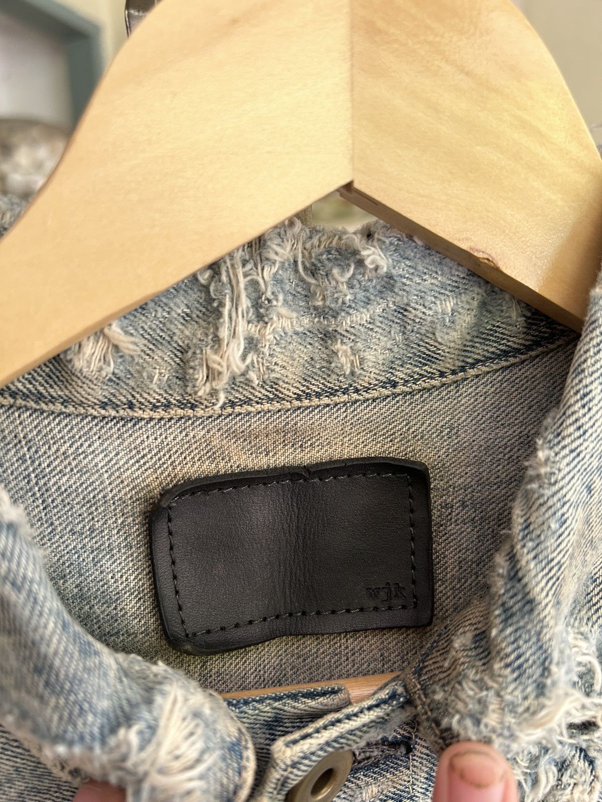 If Six Was Nine Wjk Distressed Denim Jacket Size US L / EU 52-54 / 3 - 16 Thumbnail