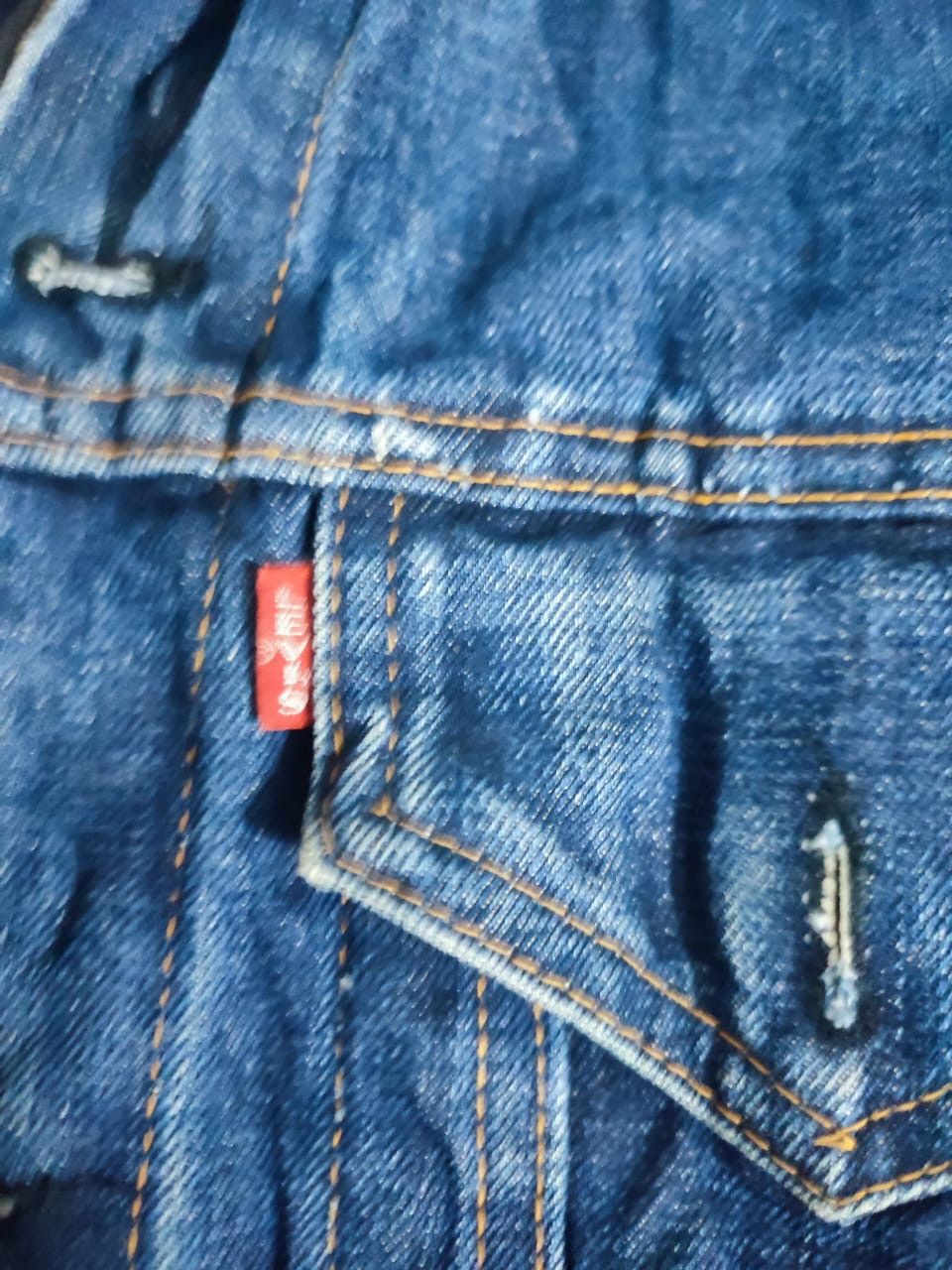 Levi's Vintage Clothing Vintage Levi’s 522 Women Denim Jacket big E | Made in USA Size ONE SIZE - 3 Thumbnail
