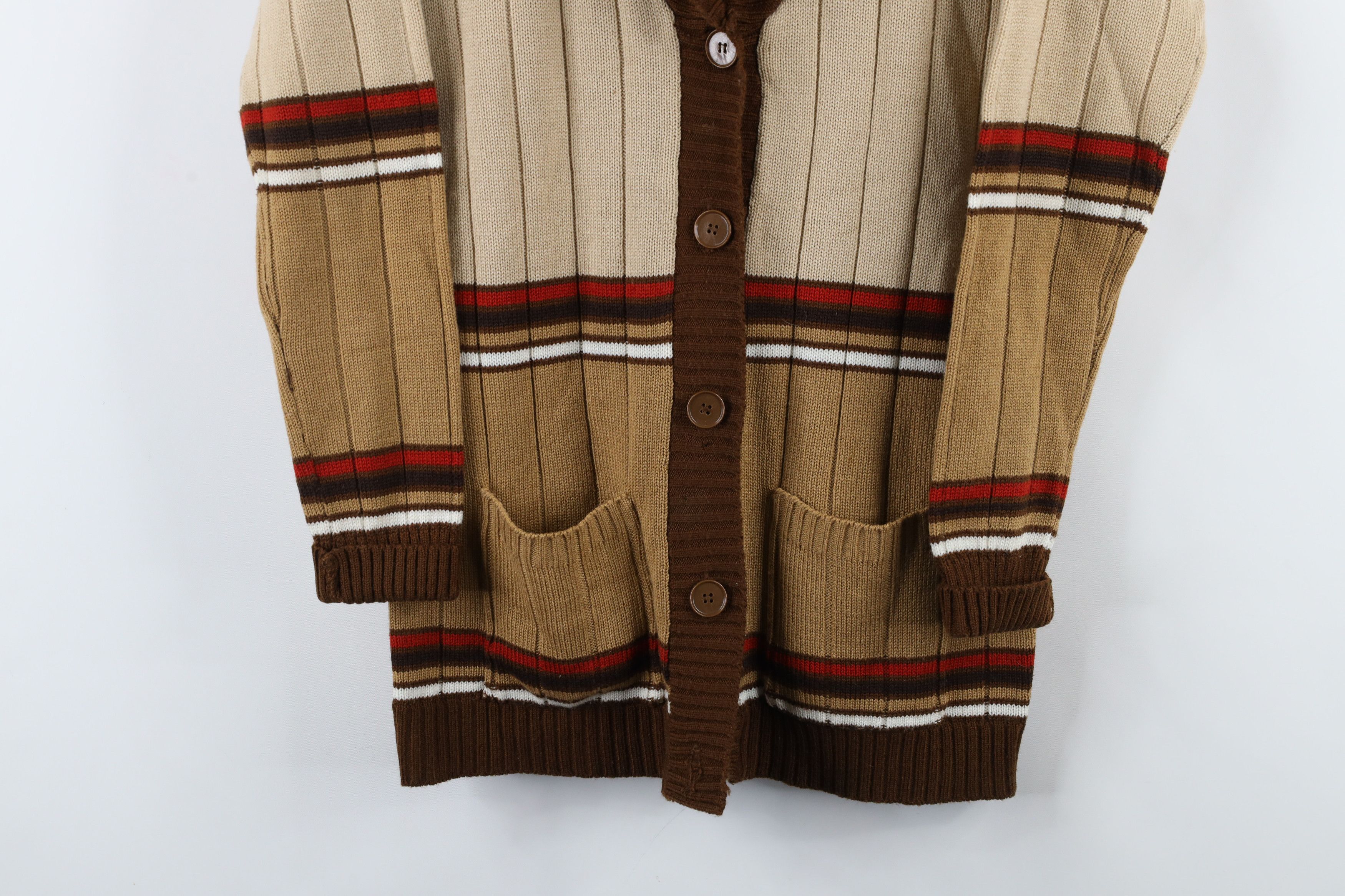 Vintage Vintage 70s Mid Century Modern MCM Shawl Cardigan Sweater Size M / US 6-8 / IT 42-44 - 3 Thumbnail