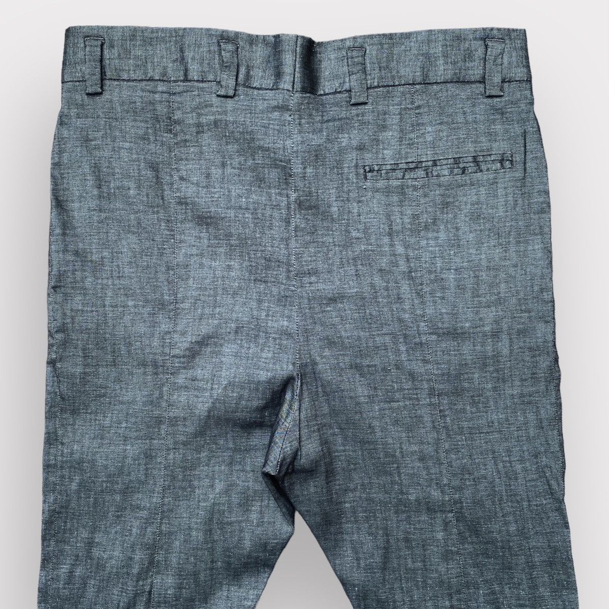 Haider Ackermann Cotton/Linen Blend Drop Crotch Cropped Stretch Pants Size US 34 / EU 50 - 4 Thumbnail