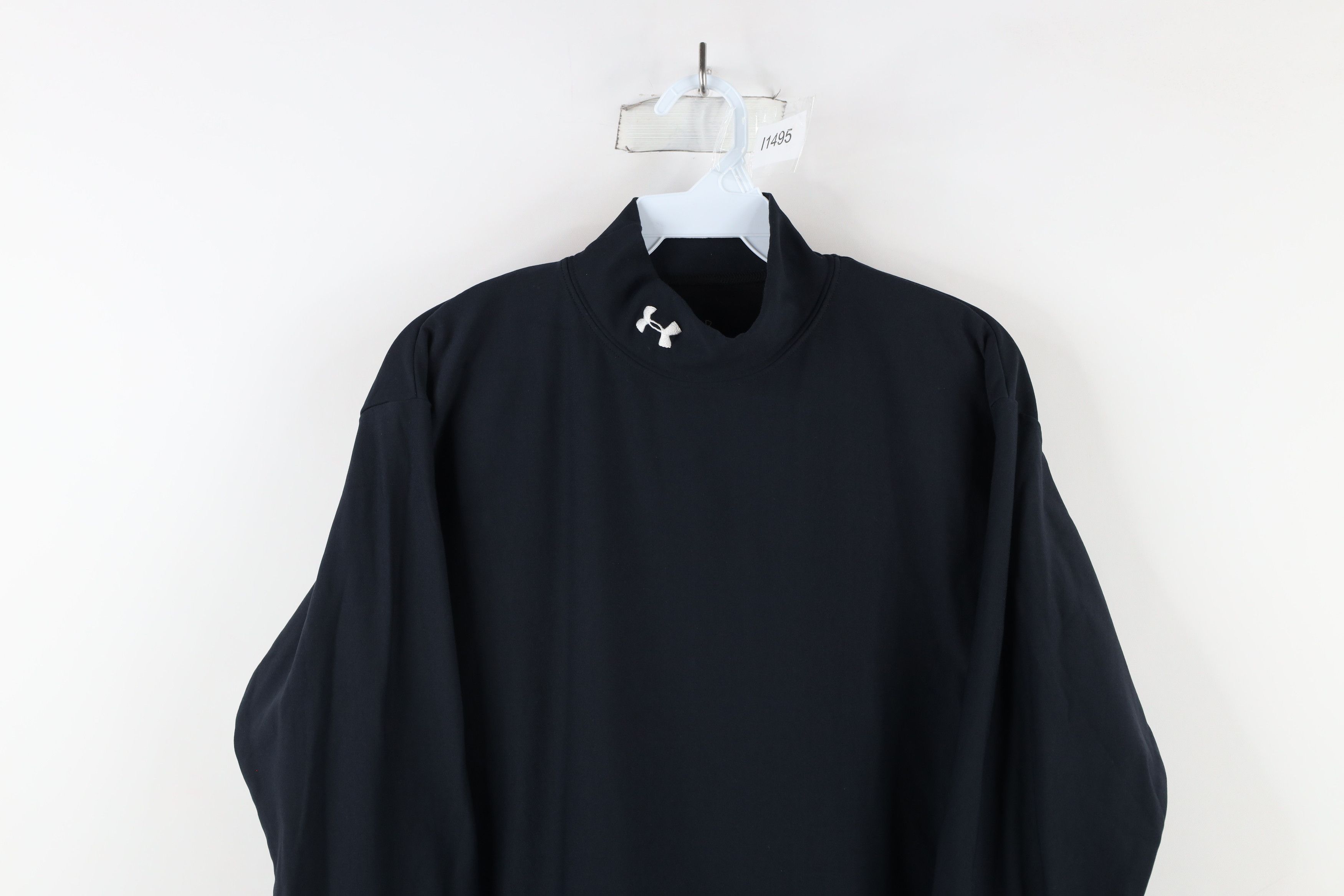 Under Armour × Vintage Under Armour Compression Mock Neck Training T-Shirt Black Size US XL / EU 56 / 4 - 2 Thumbnail