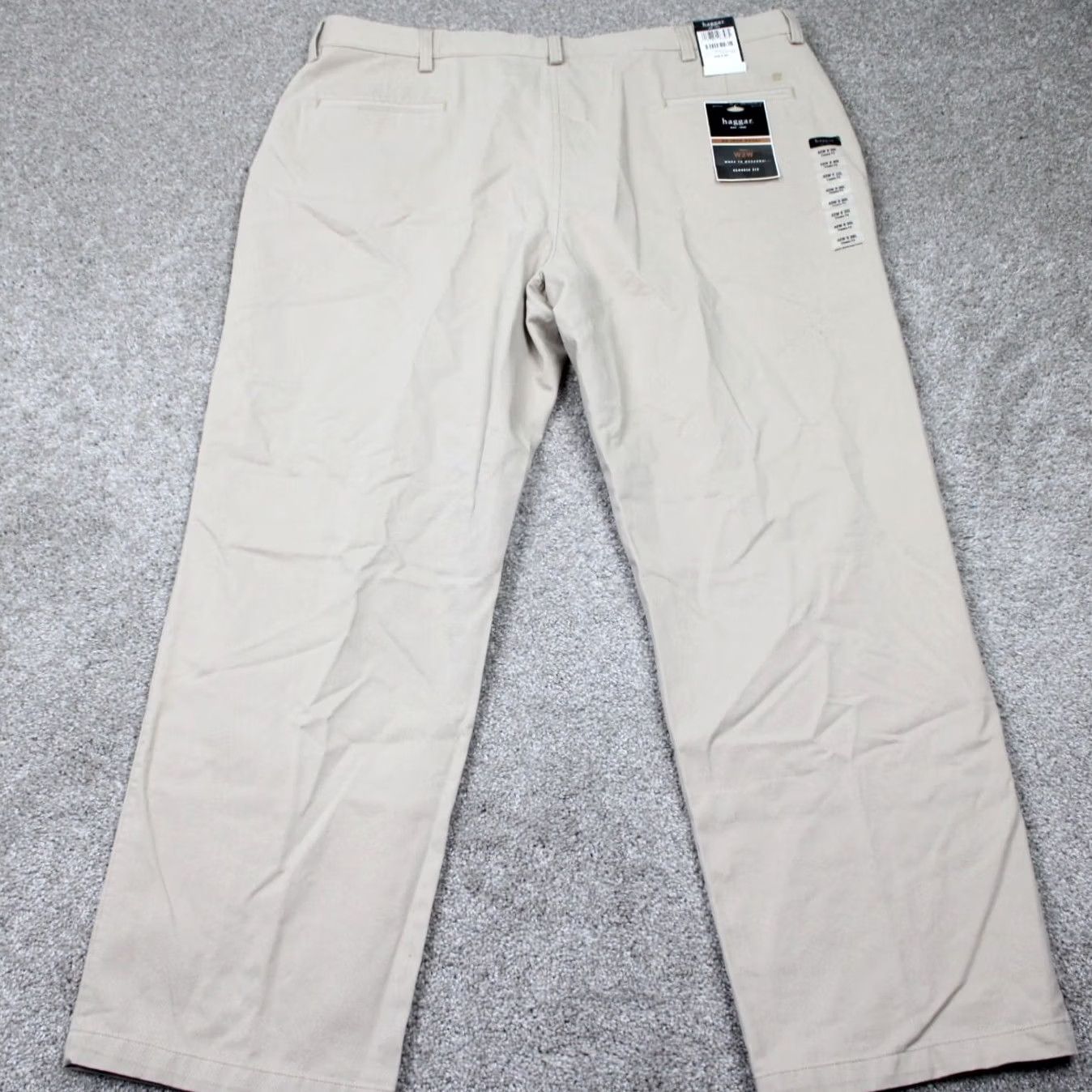 Haggar Haggar Pants Chino Mens 42x30 Beige Classic Fit NWT Work 2 Weekend Iron-Free Front Flat 30 Inseam Size US 42 / EU 58 - 5 Thumbnail