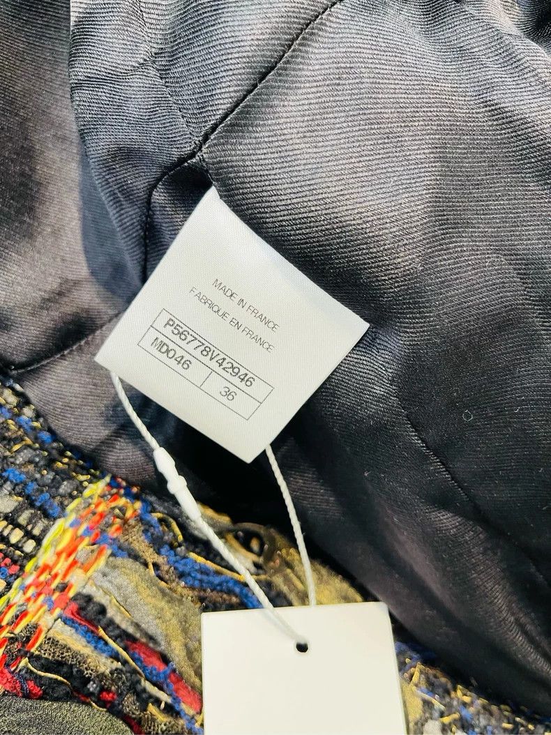 Chanel Chanel Metropolitan series black, red and blue mosaic jacke Size XS / US 0-2 / IT 36-38 - 3 Thumbnail