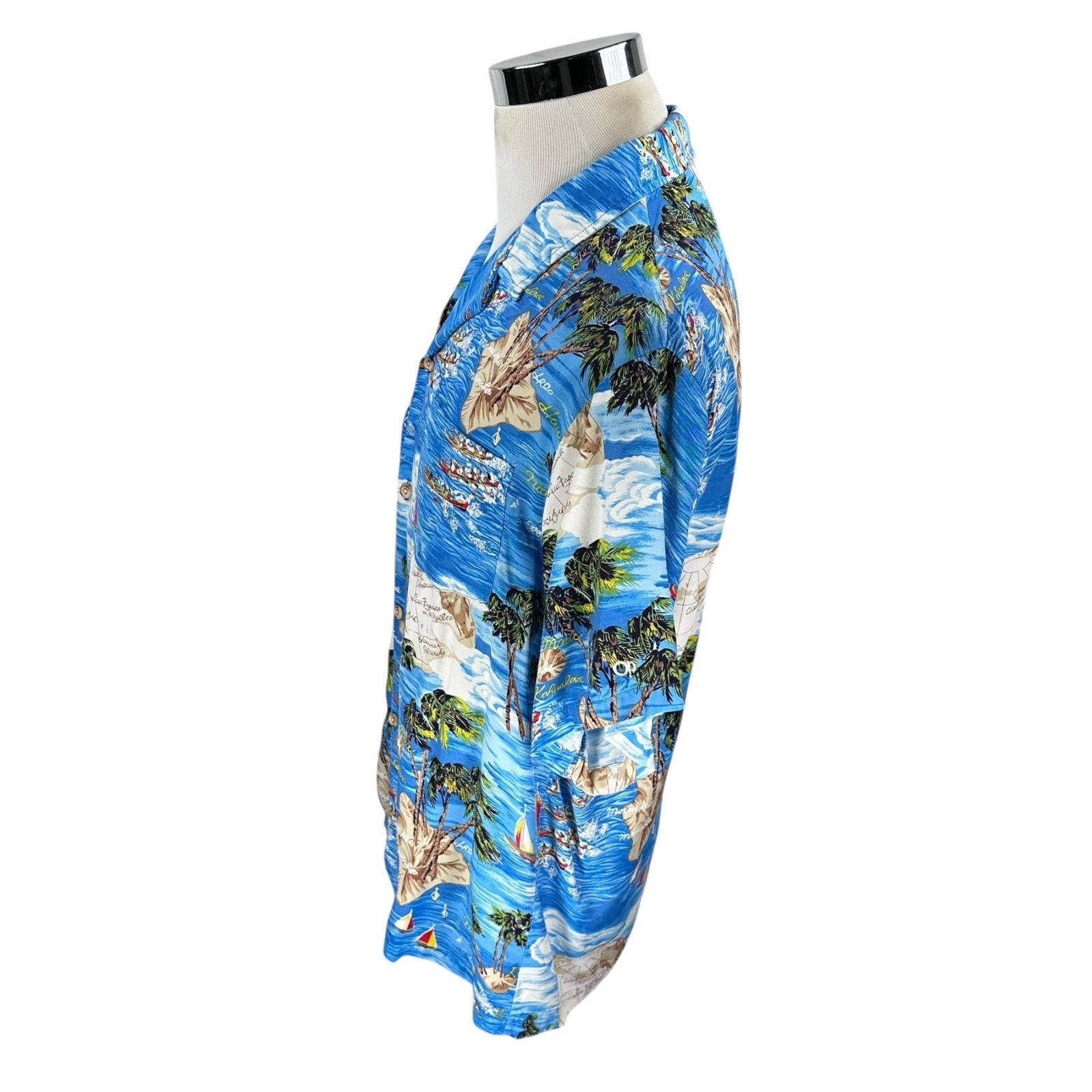 Ocean Pacific Vintage Ocean Pacific Hawaiian Shirt Men’s Large Blue Beach Size US L / EU 52-54 / 3 - 4 Thumbnail