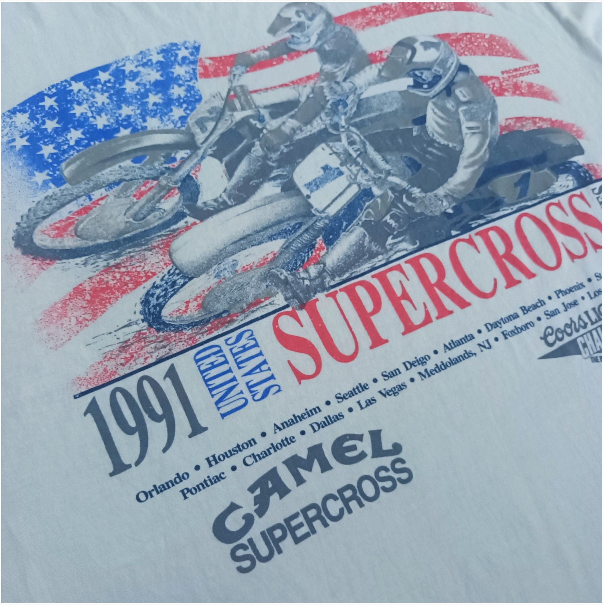 Camel Vintage t shirt vintage90s CAMEL Supercross 1991 Size "XL" Size US XL / EU 56 / 4 - 7 Thumbnail