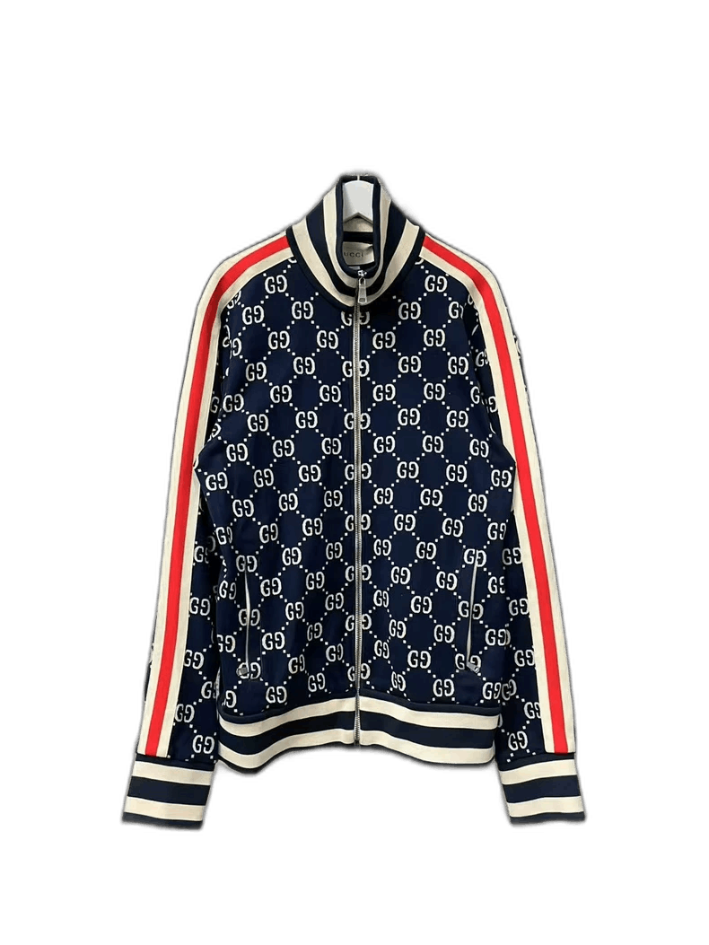 Gucci Gucci Full Logo Jacket in Navy Blue Size US M / EU 48-50 / 2 - 1 Thumbnail