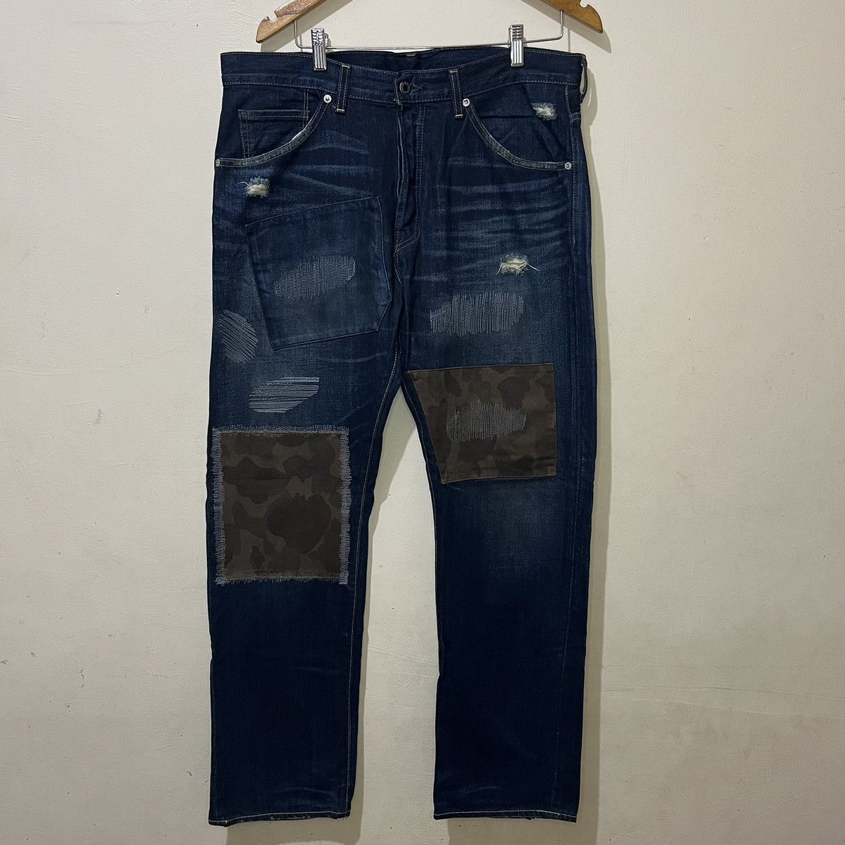 Rare OG Bape Sta Patchwork Denim Pants