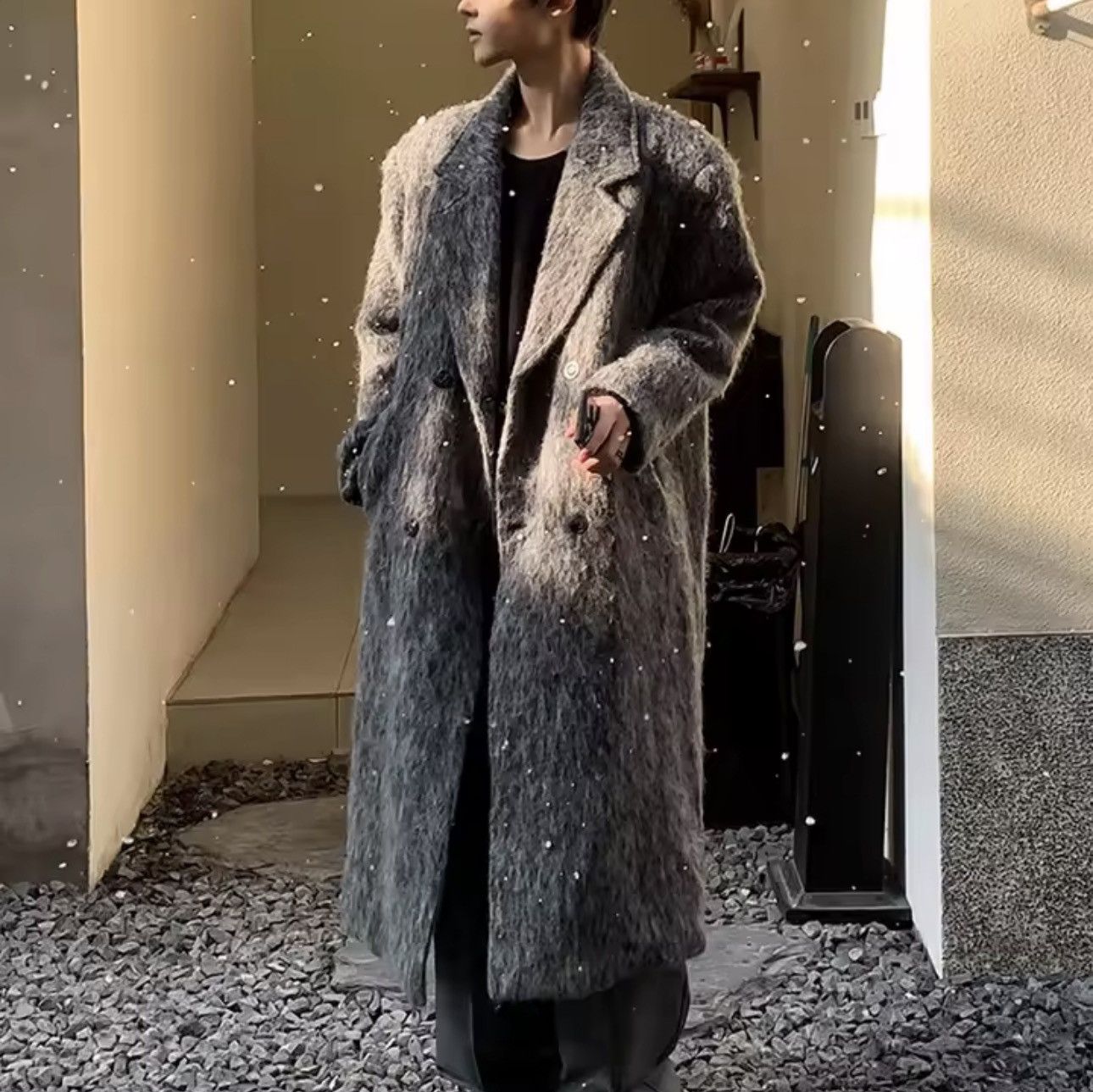 Other Oversized Casual Warm Woolen Grey Midi Coat Size US S / EU 44-46 / 1 - 5 Thumbnail