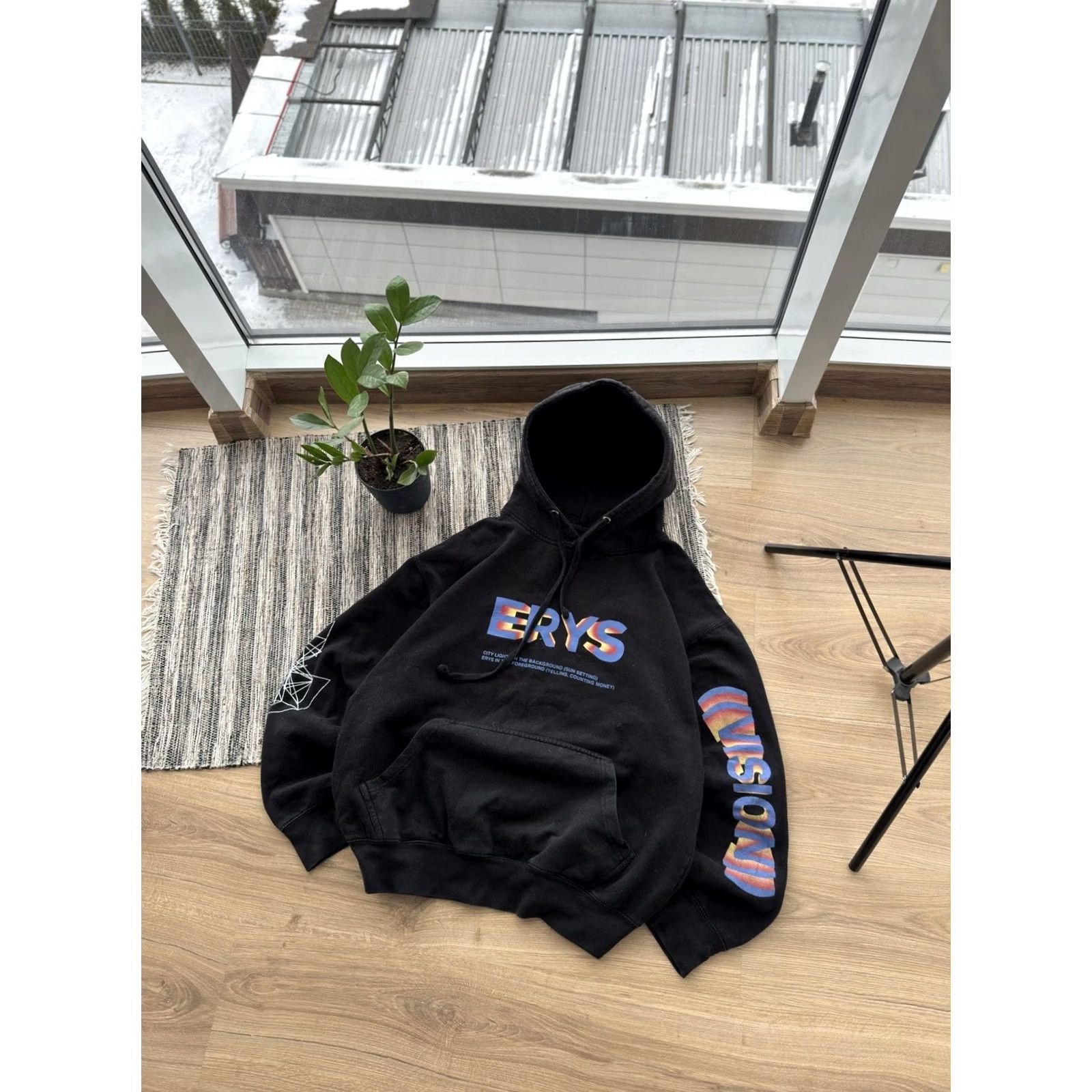 Vintage VINTAGE Smith Jaden Smith Vision Hoodie Men L Black Crew Neck Pullover Logo 90s Hip Hop Style Streetwear Size US L / EU 52-54 / 3 - 4 Thumbnail