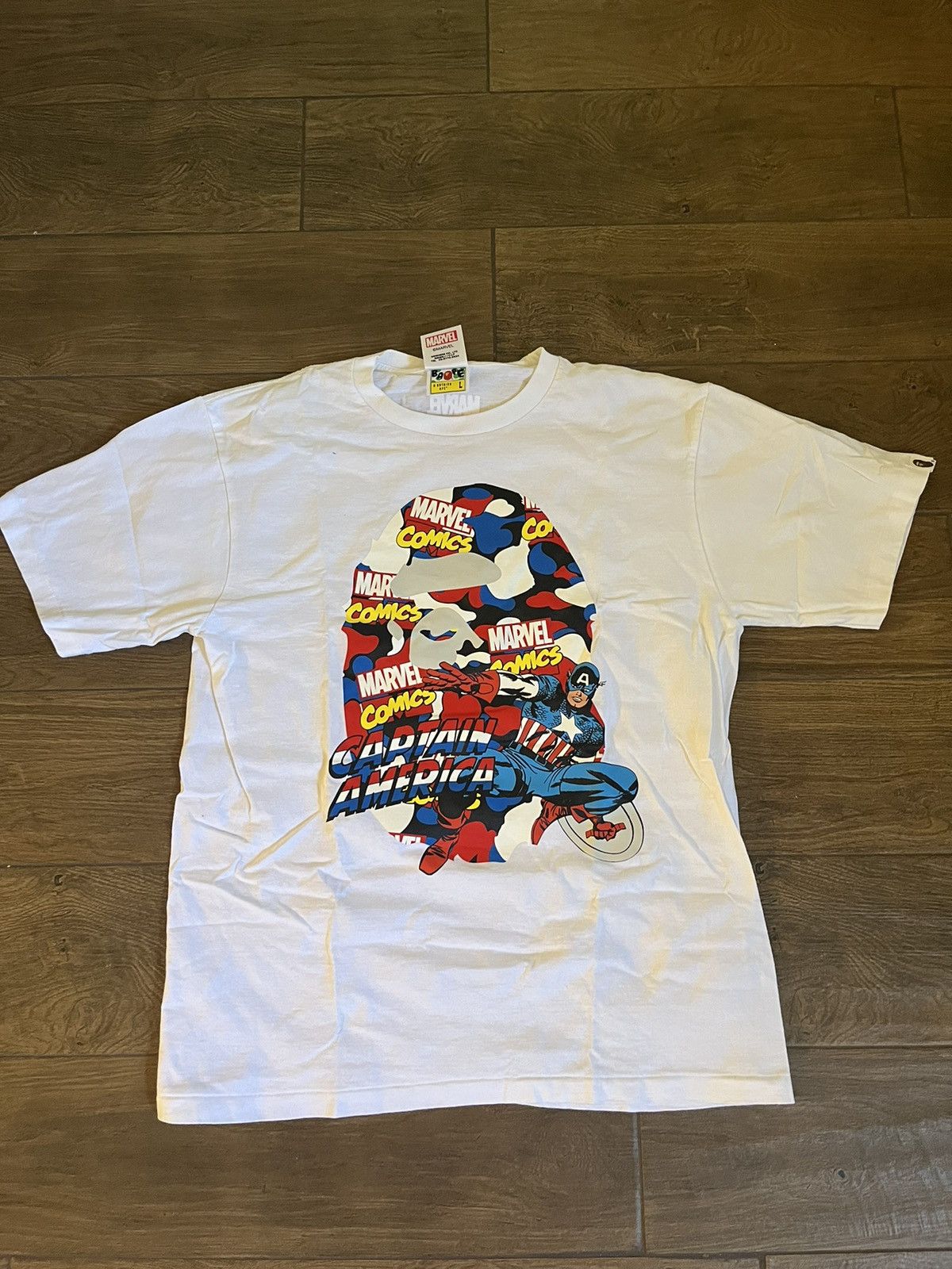 Bape Bape x Marvel Captain America Tee | Grailed