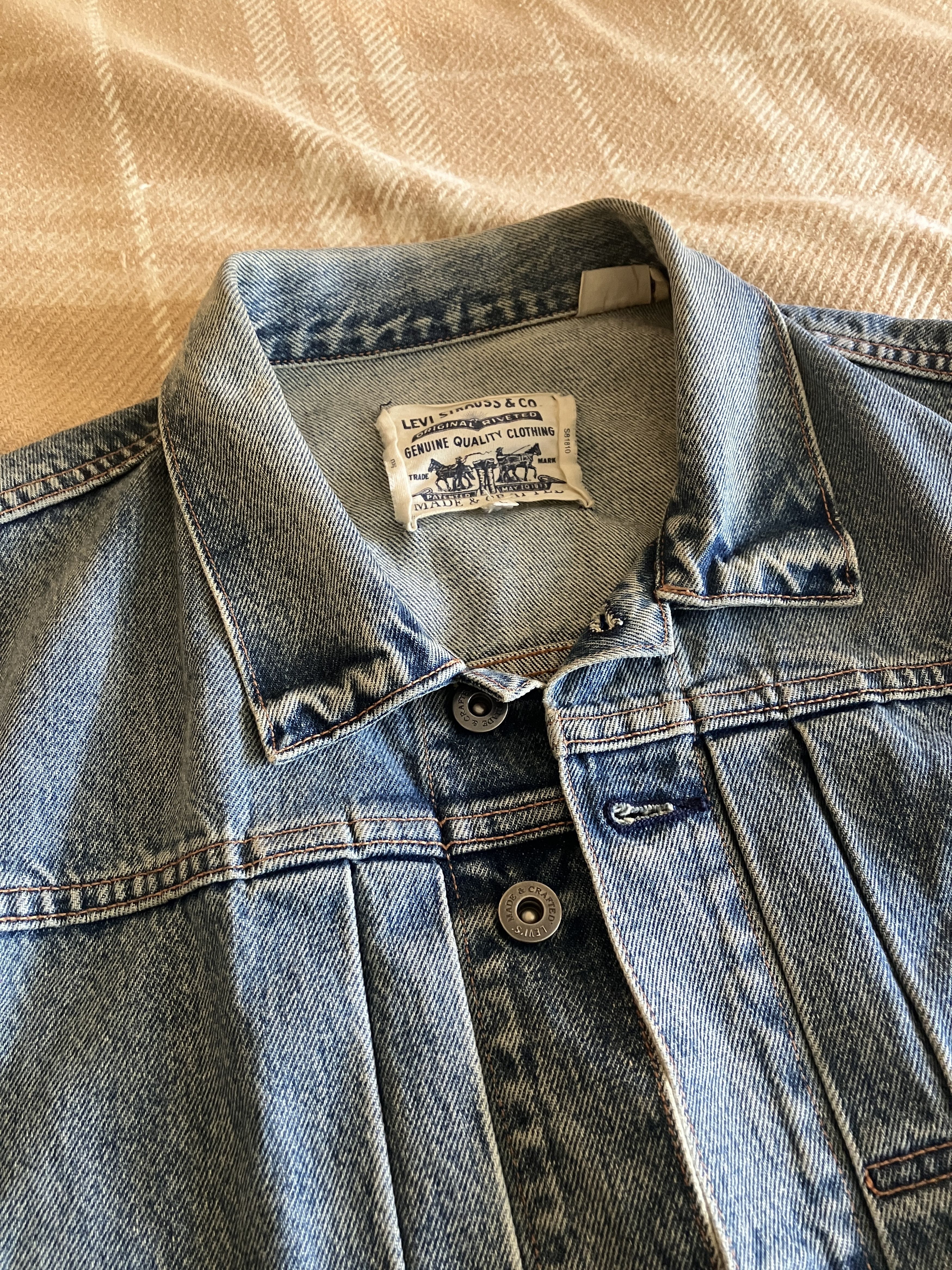 Levi's Made & Crafted Levi's Made & Crafted Pleated Denim Jean Jacket Size US L / EU 52-54 / 3 - 5 Thumbnail