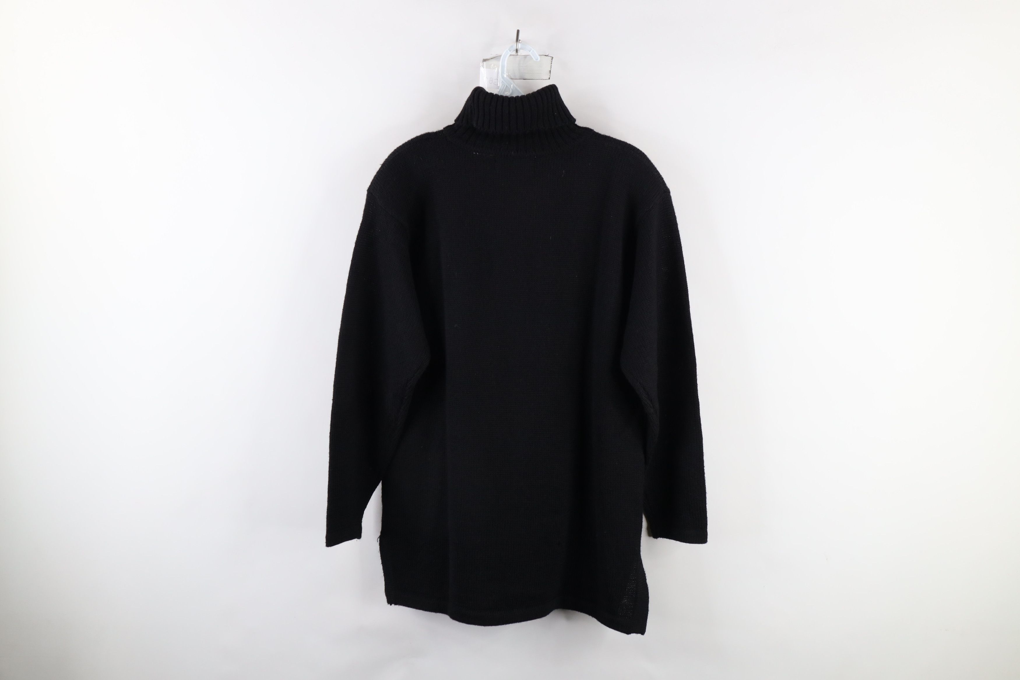 Vintage Vintage 90s Streetwear Embroidered Flower Turtleneck Sweater Size M / US 6-8 / IT 42-44 - 11 Thumbnail