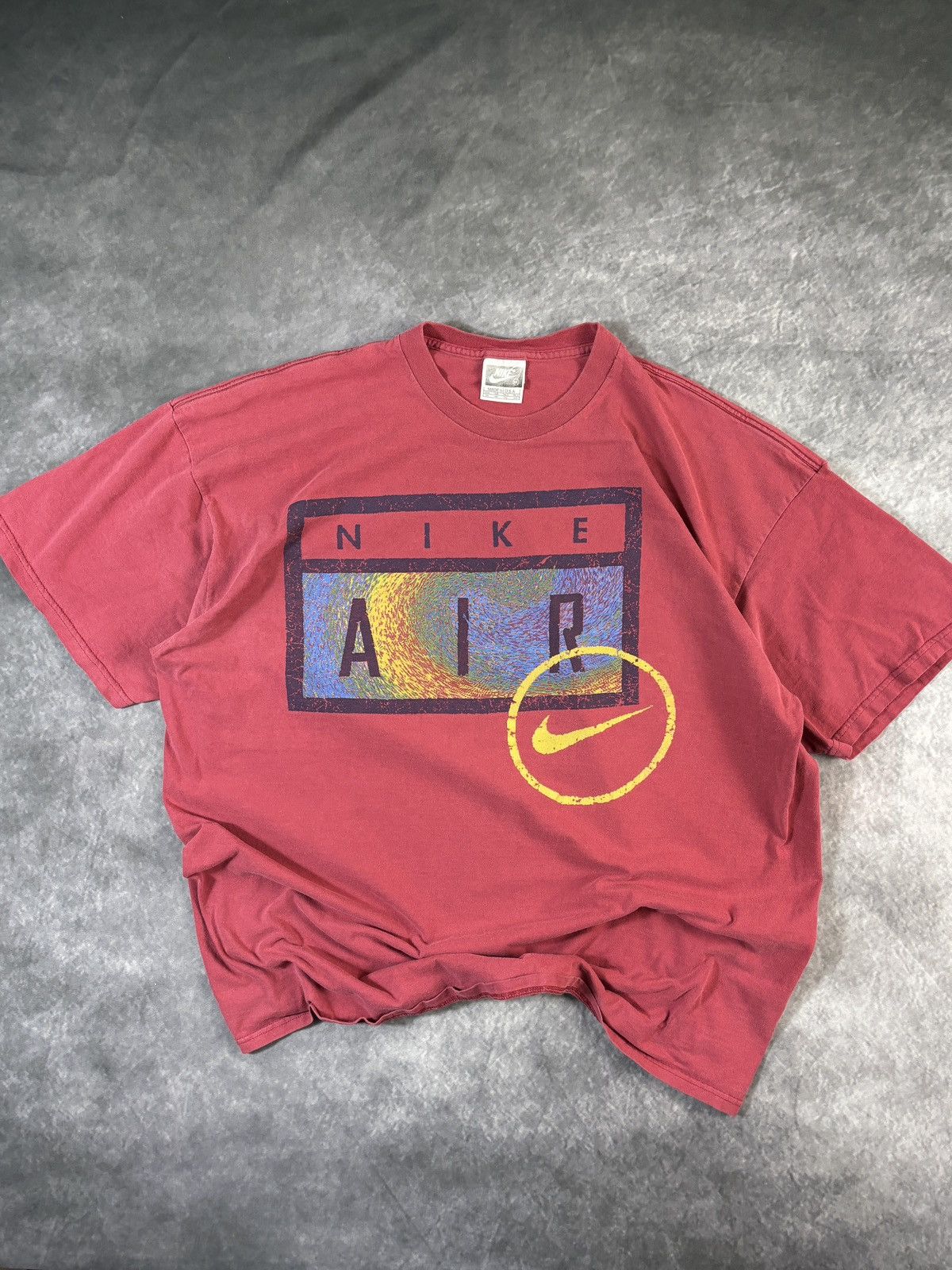 Nike 1990s Vintage Nike Air Tee 90s Nike Faded Made in USA XXL Size US XXL / EU 58 / 5 - 4 Thumbnail