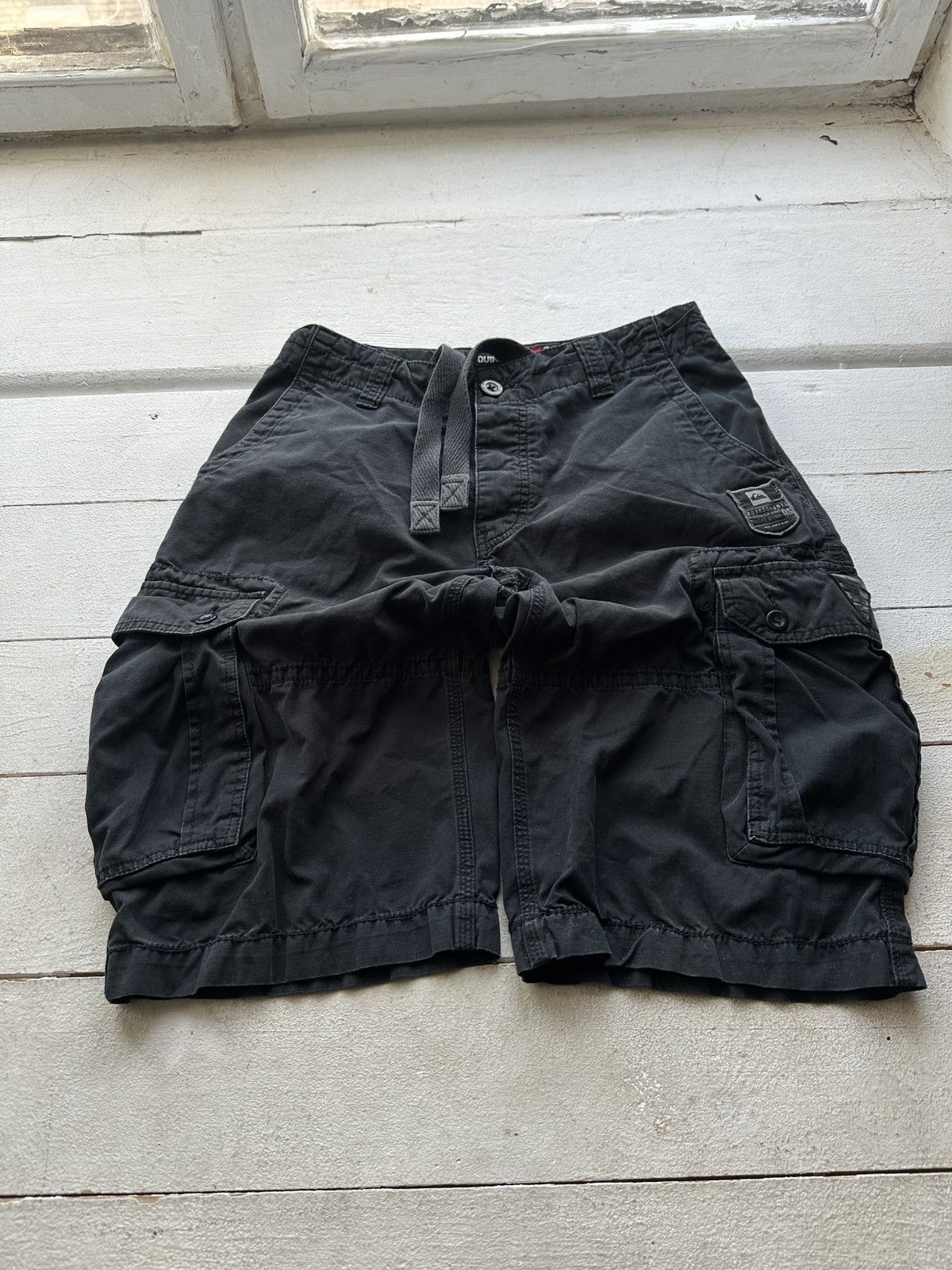 Quiksilver 🚨VNTG Quiksilver CARGO Shorts Big Logo Y2K Style 90s Surfing Size US 28 / EU 44 - 1 Thumbnail