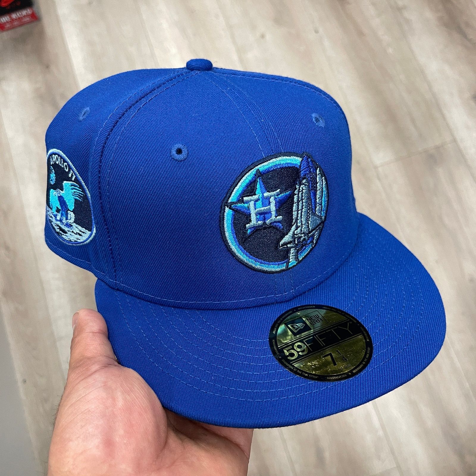 New Era Houston Astros NASA Spaceship apollo 11 Blue Fitted Hat CaP Size ONE SIZE - 1 Thumbnail
