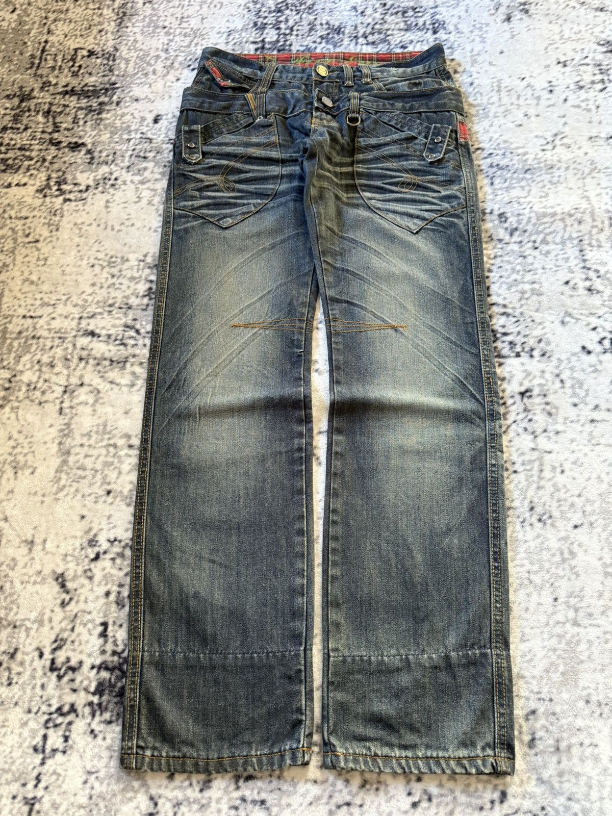 Vintage Junya Watanabe Tornado Mart Style Double Waist Jeans