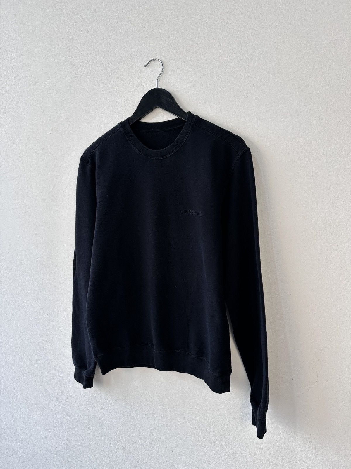 Versace VERSACE Men's Black Crewneck Sweatshirt Pullover Size L Size US M / EU 48-50 / 2 - 5 Thumbnail