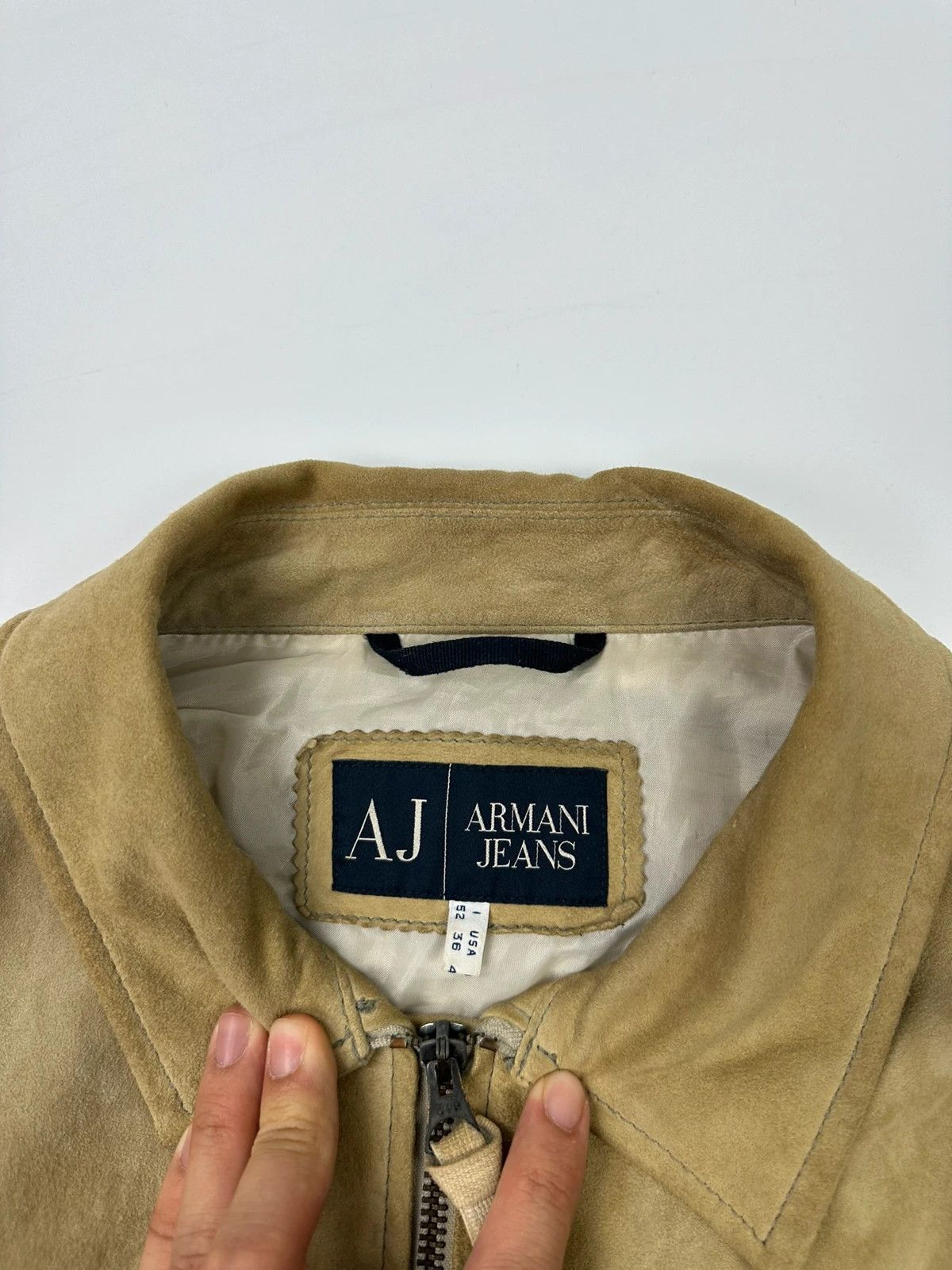 Armani Armani Jeans 90’s Cargo Pockets Suede Leather Bomber Jacket Size US L / EU 52-54 / 3 - 10 Thumbnail
