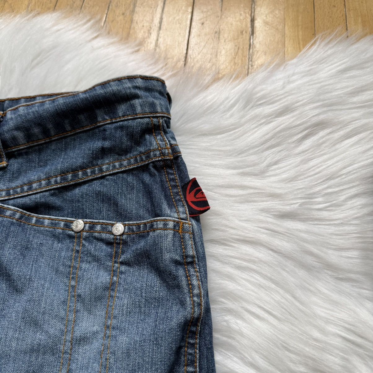 Quiksilver 📌 Vintage Y2K Roxy Quiksilver Denim Skirt Size 27" / US 4 / IT 40 - 6 Thumbnail