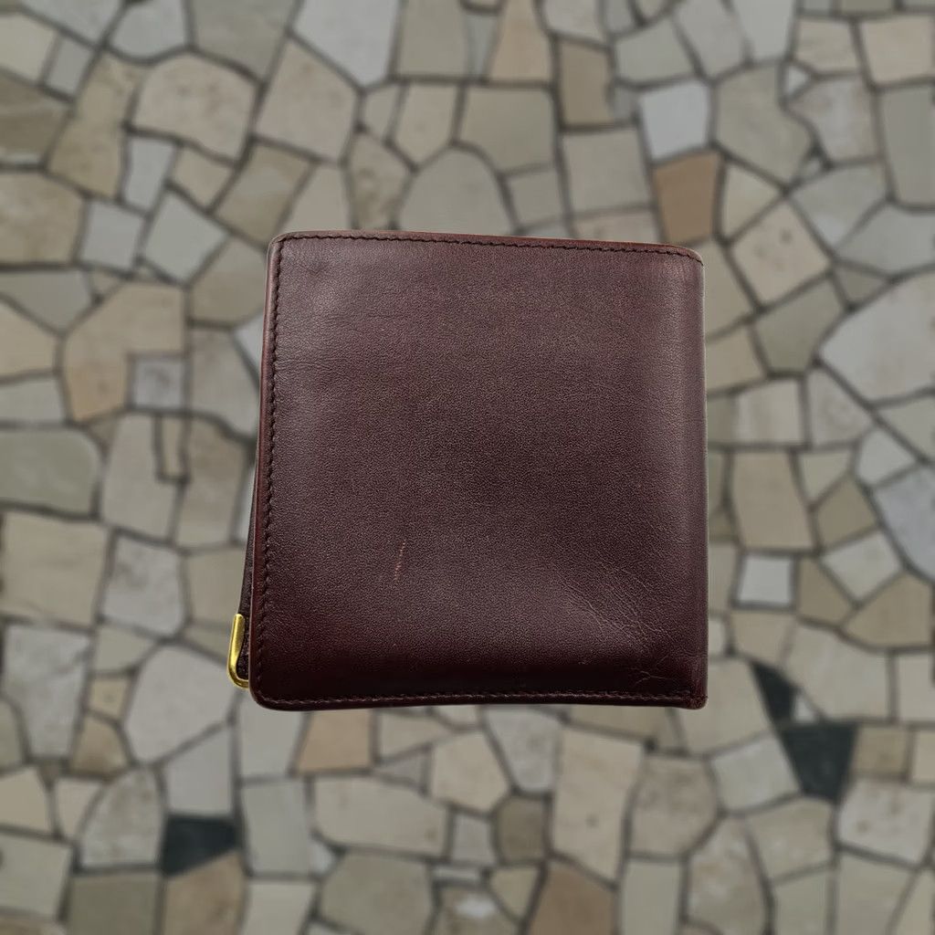 Cartier VINTAGE Cartier Leather Bifold Wallet Men 90s Bordeaux Leather Credit Card Mens Size ONE SIZE - 1 Thumbnail