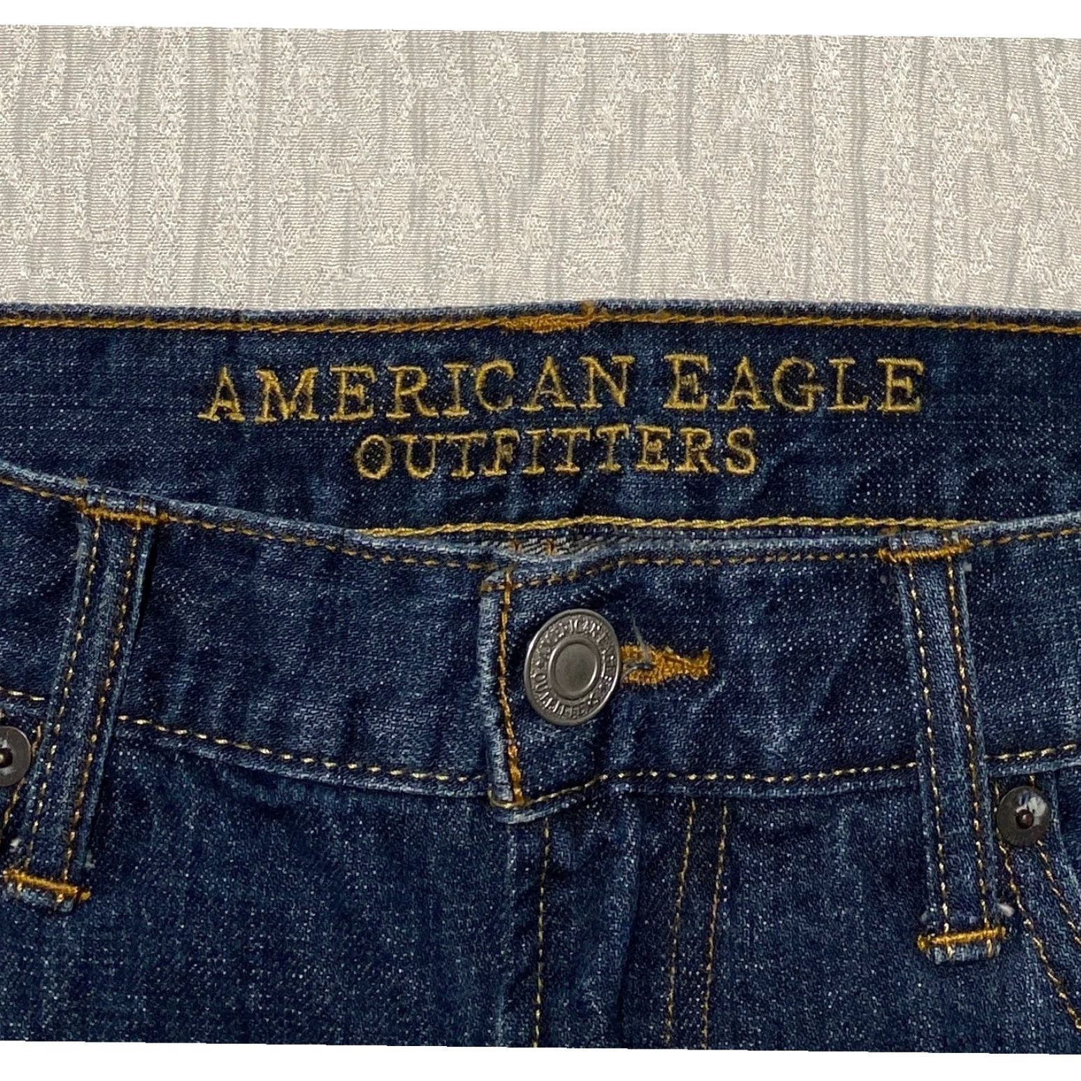 American Eagle Outfitters VINTAGE American Eagle Outfitters Mens Slim Fit Jeans Dark Wash Denim 33x30 Size US 33 - 4 Thumbnail